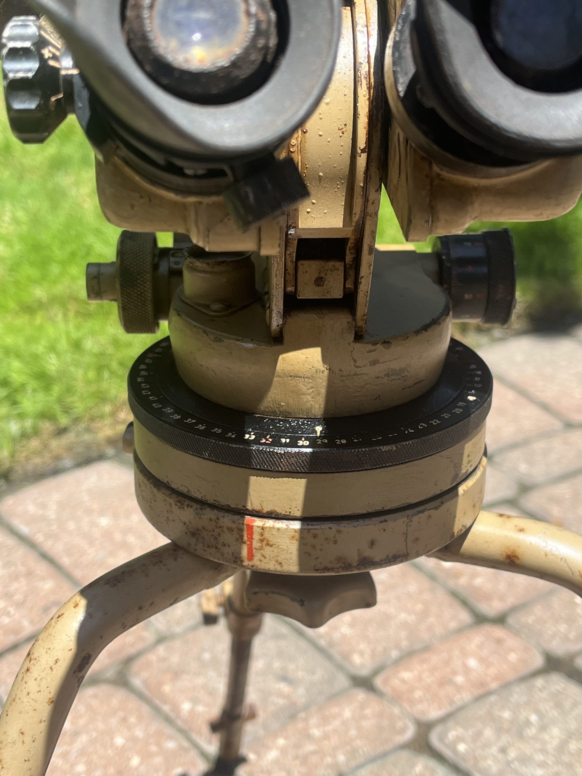 Original WW2 German Panzer Tank Entfernungsmesser Stereoscopic EM 0.9 Rangefinder w/ Tripod & Sunshades - Image 23
