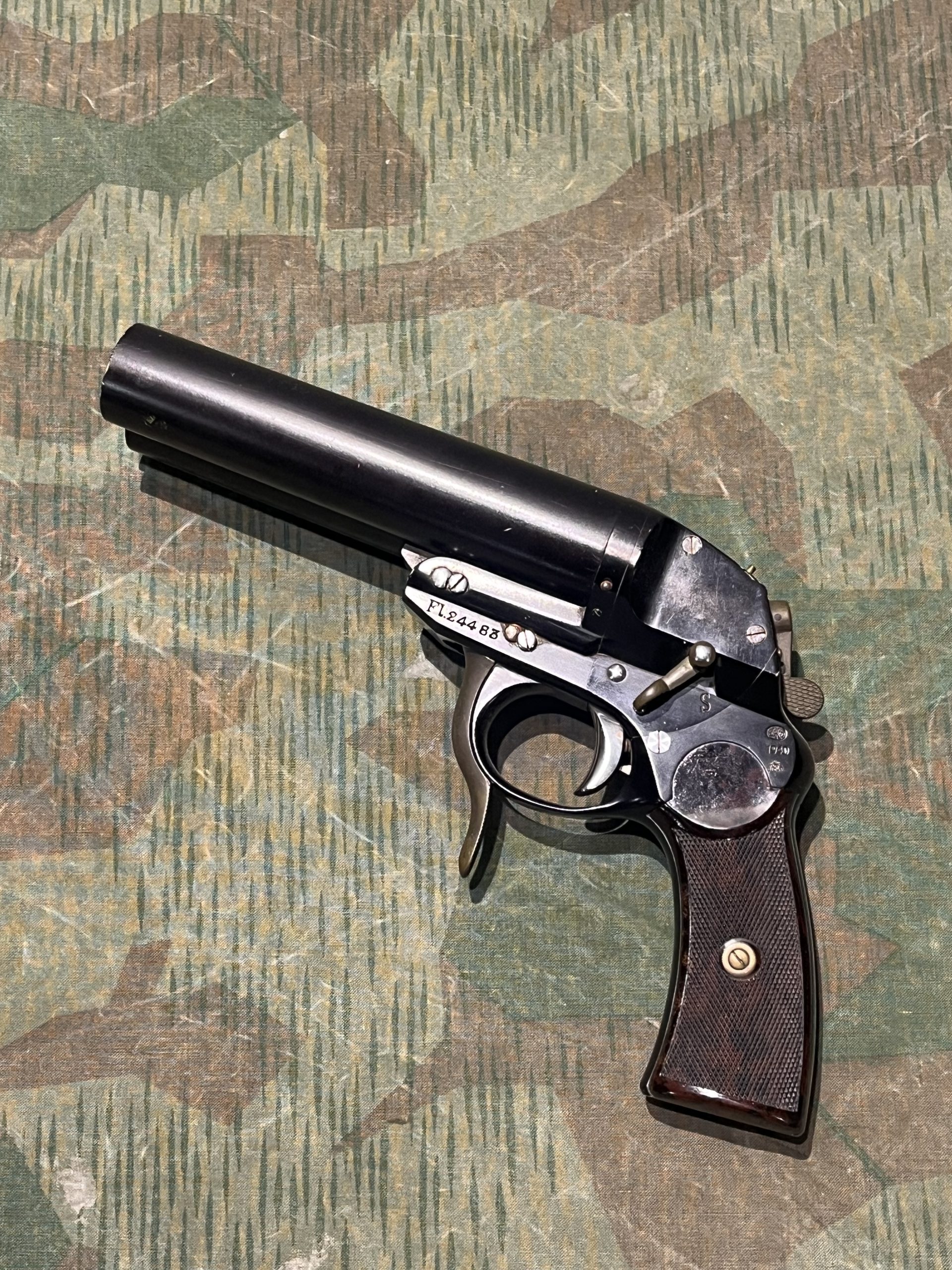 Original WW2 German 1940 Dated Luftwaffe Double Barrel Flare Signal Pistol Flieger-Leuchtpistole L