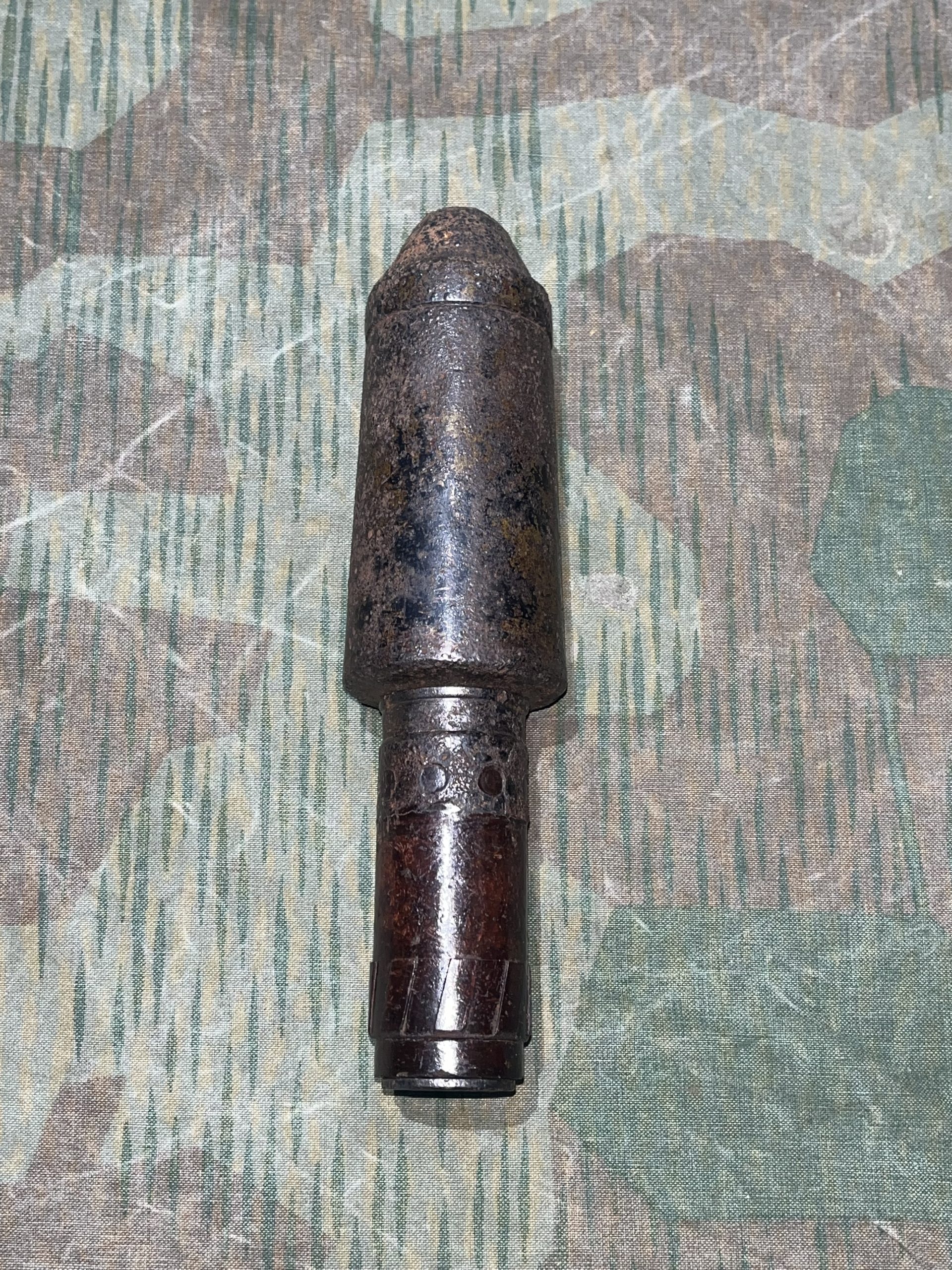 Original WW2 German Inert 98k Rifle Schießbecher Anti-Tank Grenade - Dated 1943 - Große Gewehrpanzergranate
