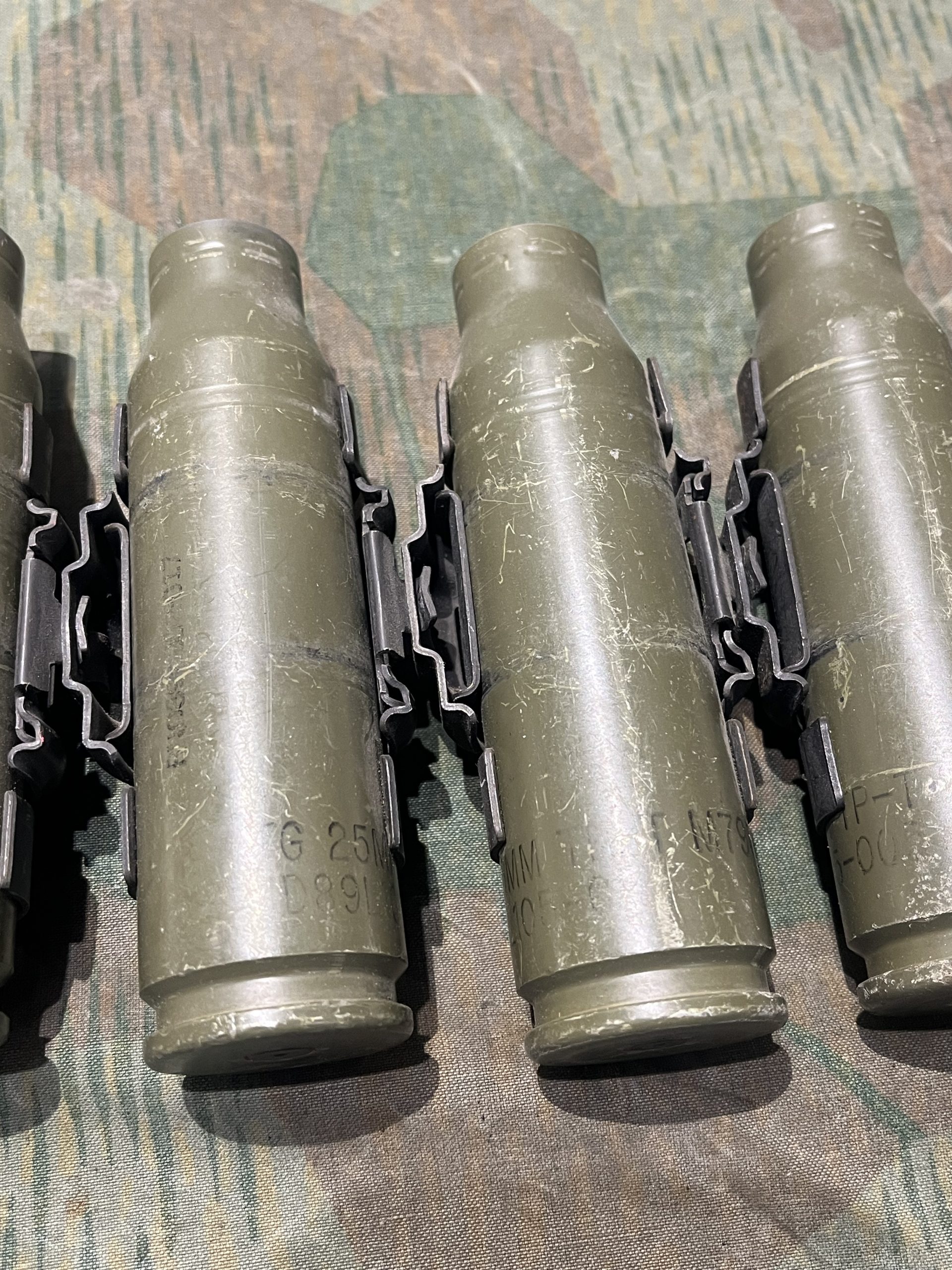 Inert 25mm Bushmaster Spent Rounds w/ Links - Image 4