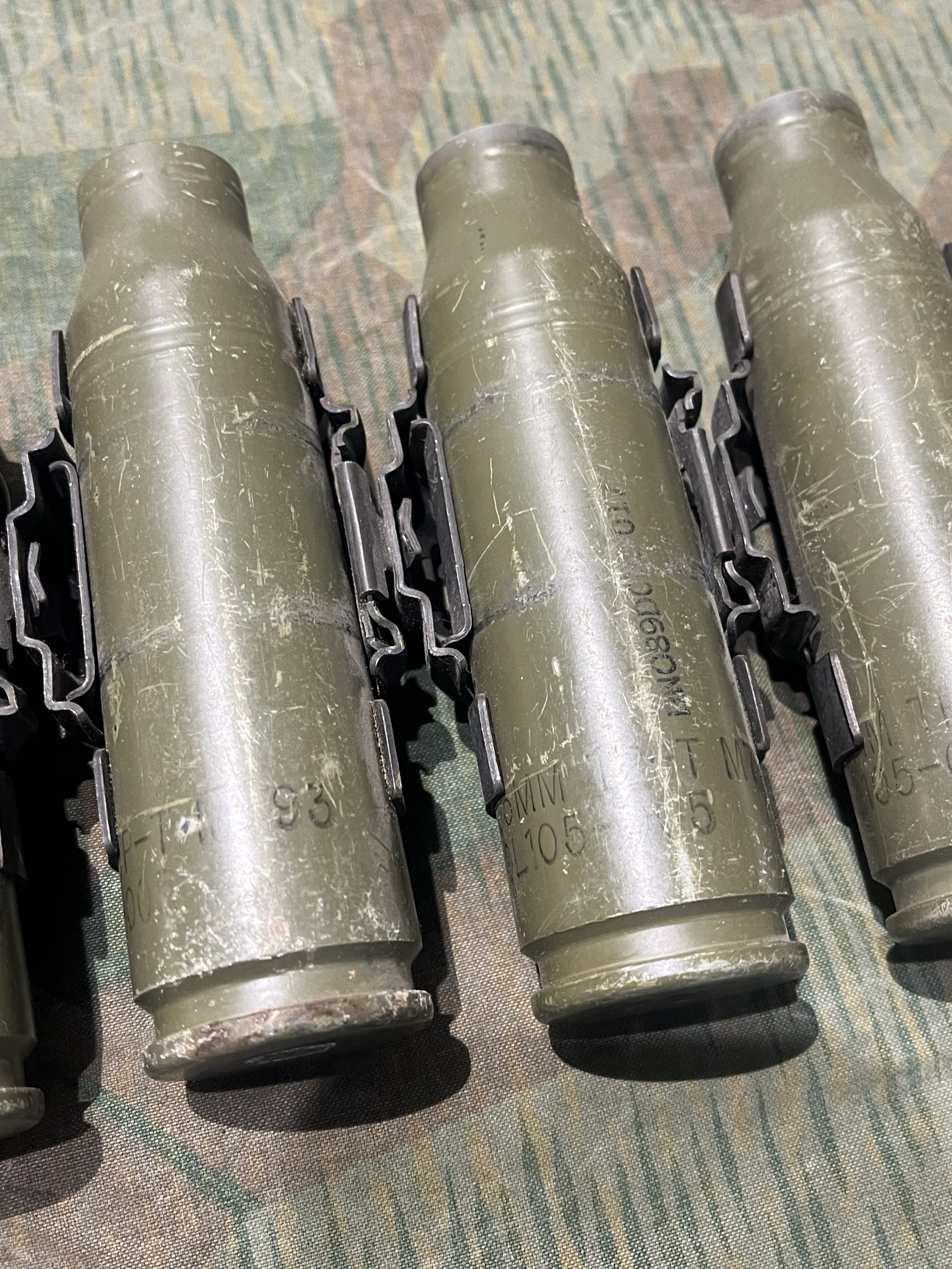 Inert 25mm Bushmaster Spent Rounds w/ Links - Image 6