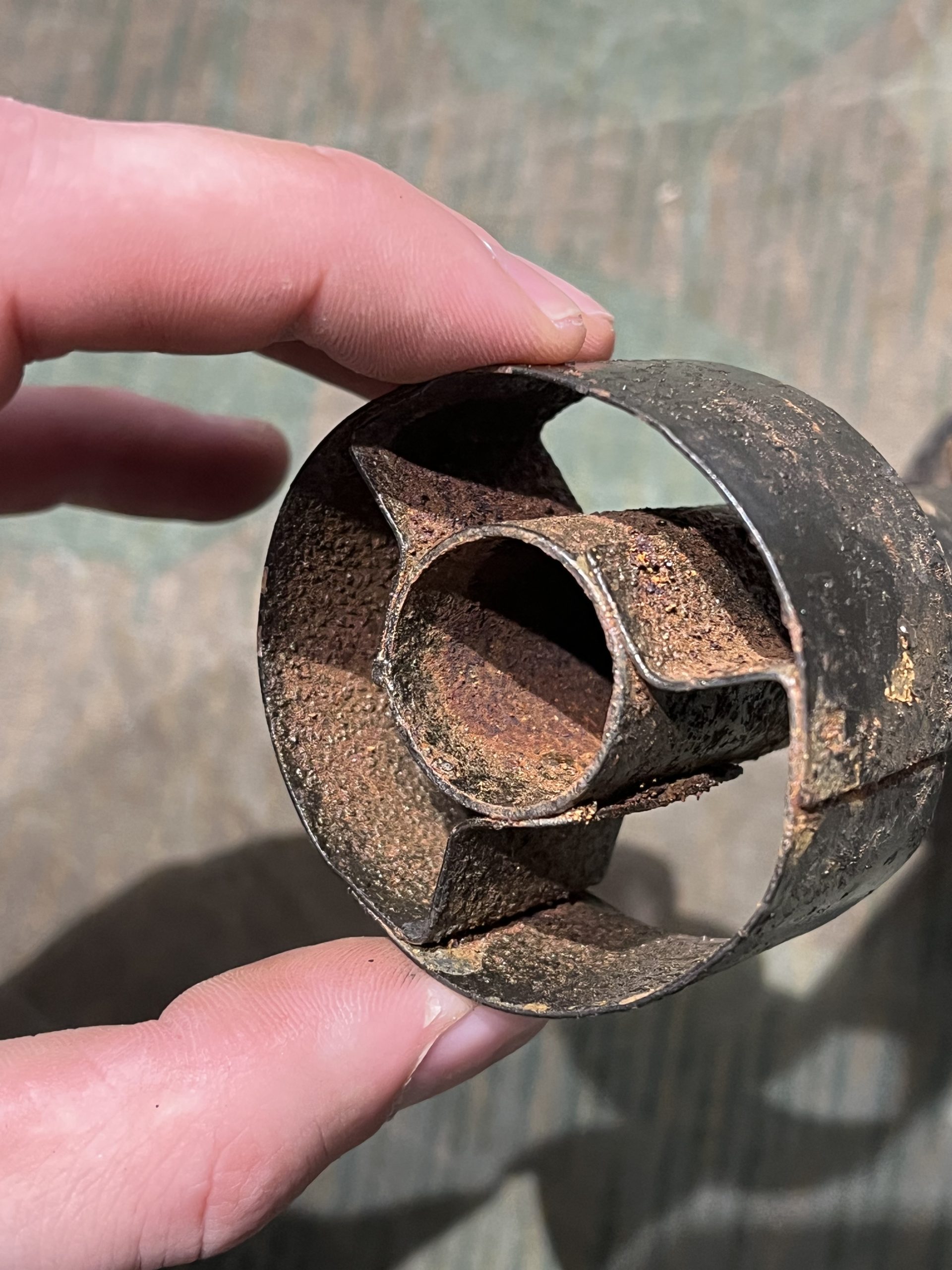Original U.S. WWII Inert 1945 Dated M1A2 Rifle Grenade Adapter w/ Dummy Grenade - Image 9