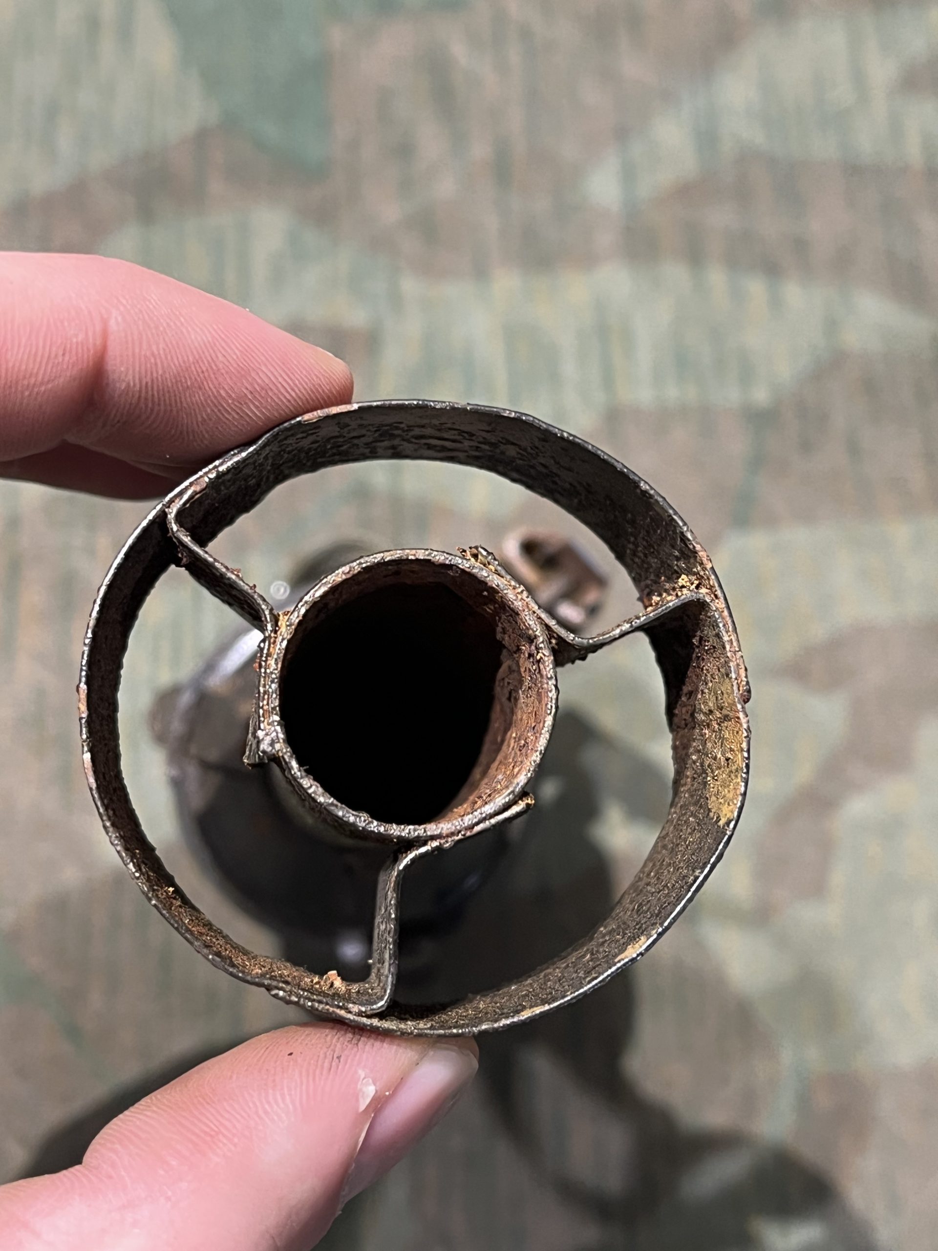 Original U.S. WWII Inert 1945 Dated M1A2 Rifle Grenade Adapter w/ Dummy Grenade - Image 10