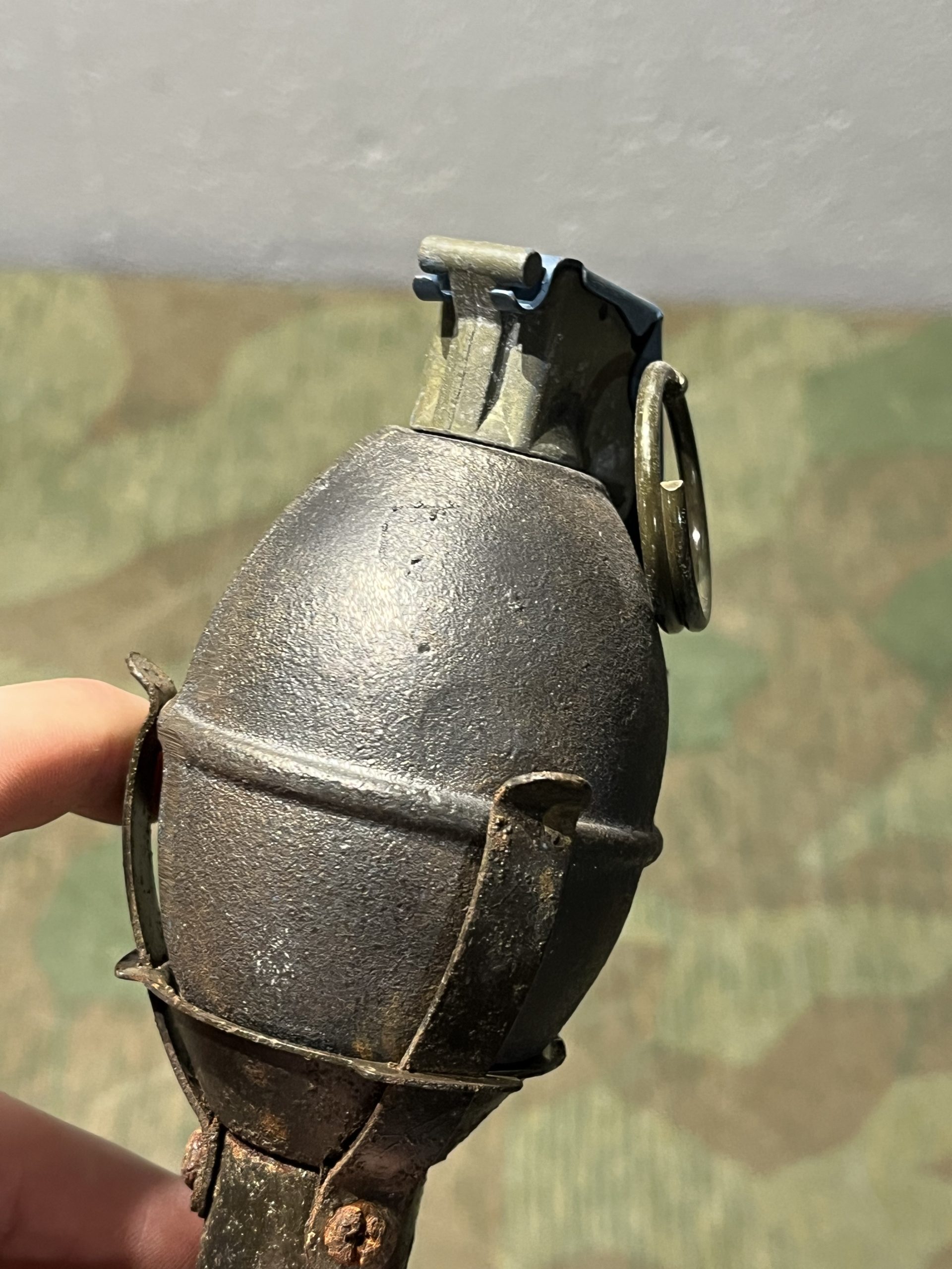 Original U.S. WWII Inert 1945 Dated M1A2 Rifle Grenade Adapter w/ Dummy Grenade - Image 13