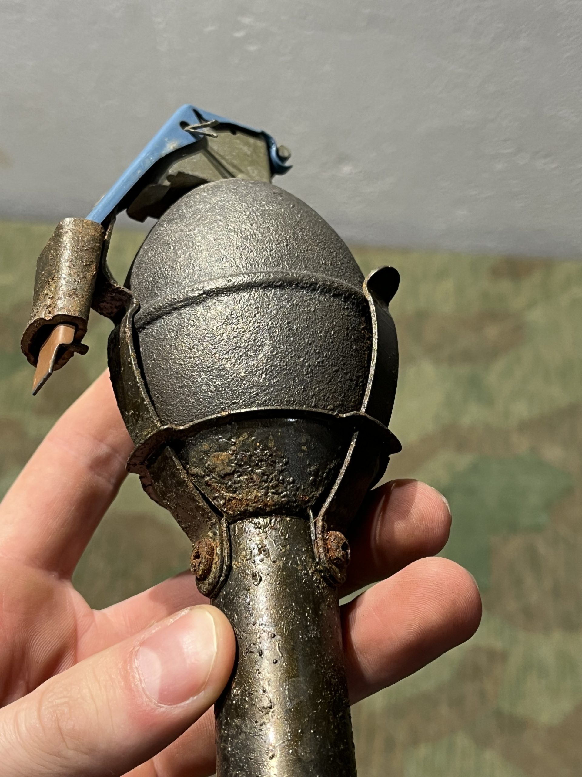 Original U.S. WWII Inert 1945 Dated M1A2 Rifle Grenade Adapter w/ Dummy Grenade - Image 14