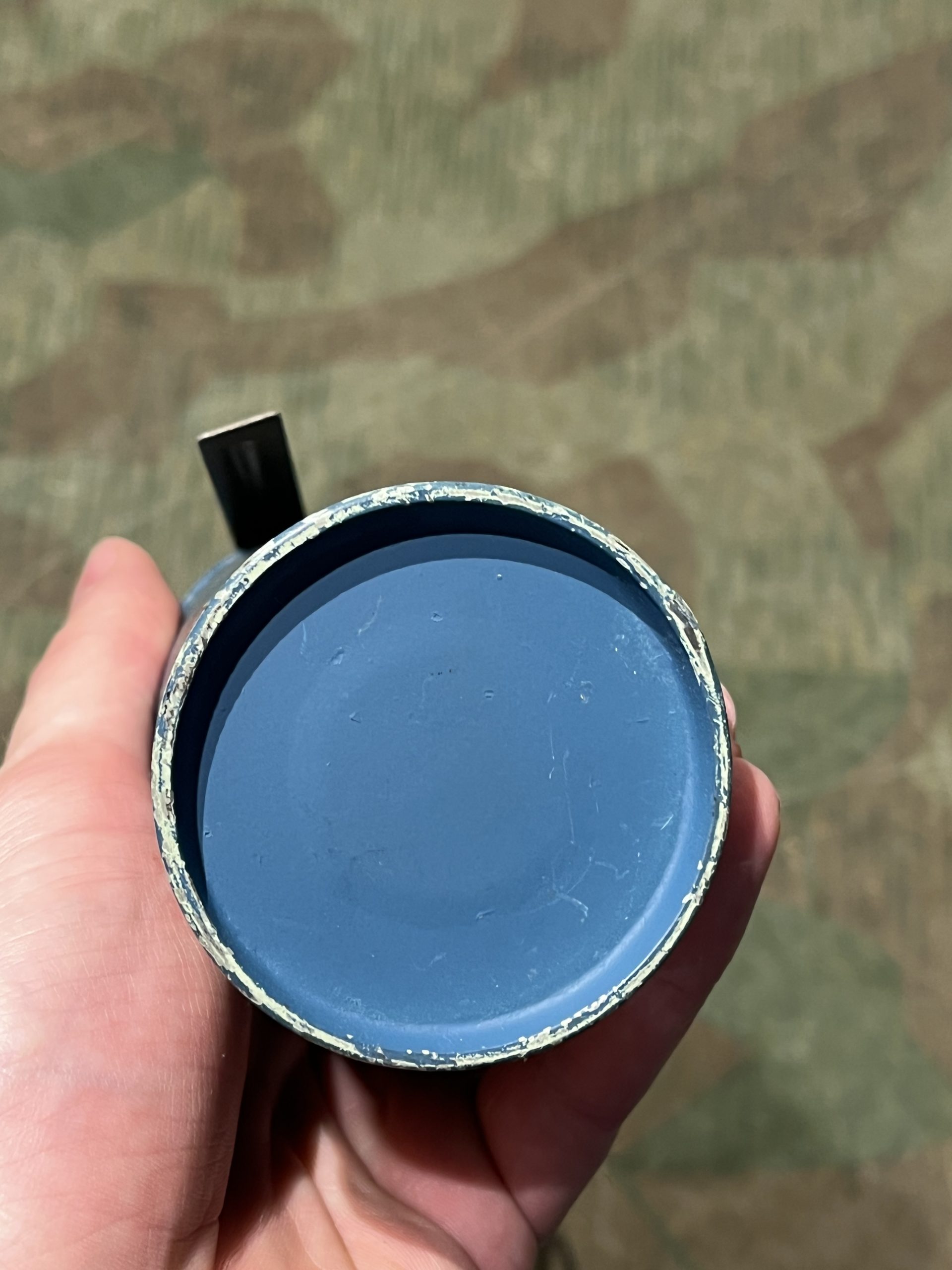 Original U.S. WWII / Korean War Era INERT Blue Training M18 Smoke Grenade w/ M201A1 Fuze - Image 8