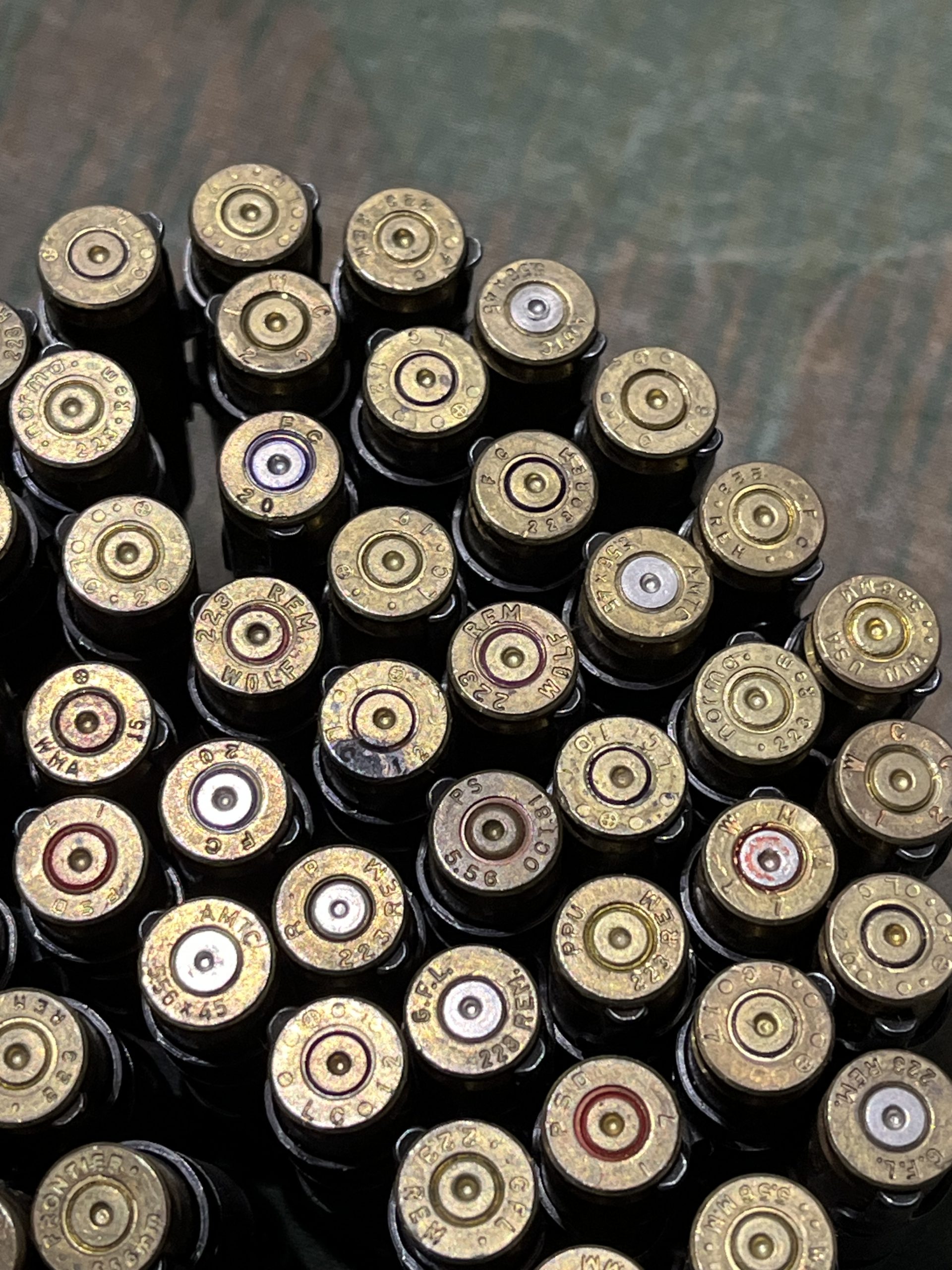 Inert M249 Belt of 5.56 NATO – Spent Primers Remaining Dummy Rounds - Image 3