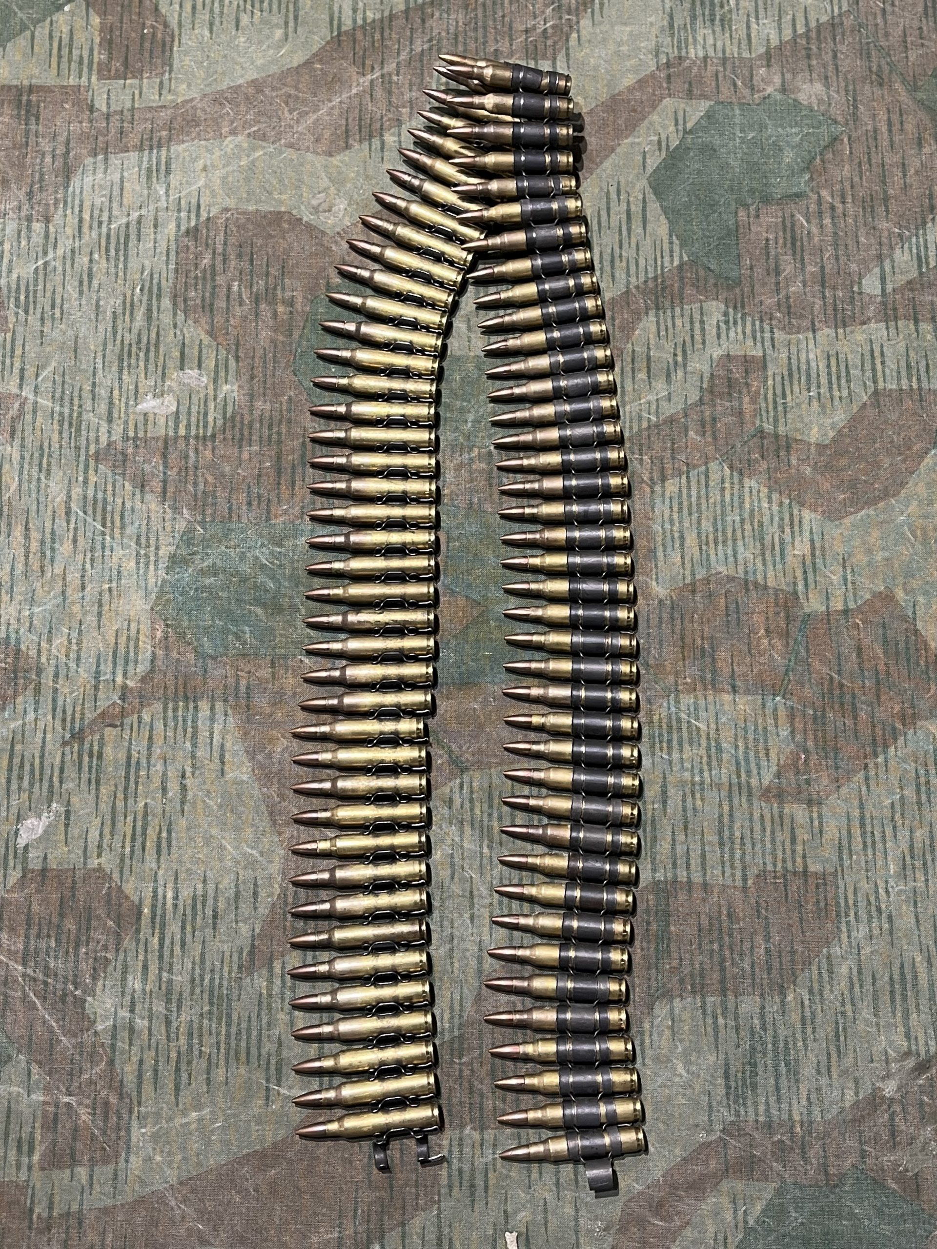 Inert M249 Belt of 5.56 NATO – Spent Primers Remaining Dummy Rounds