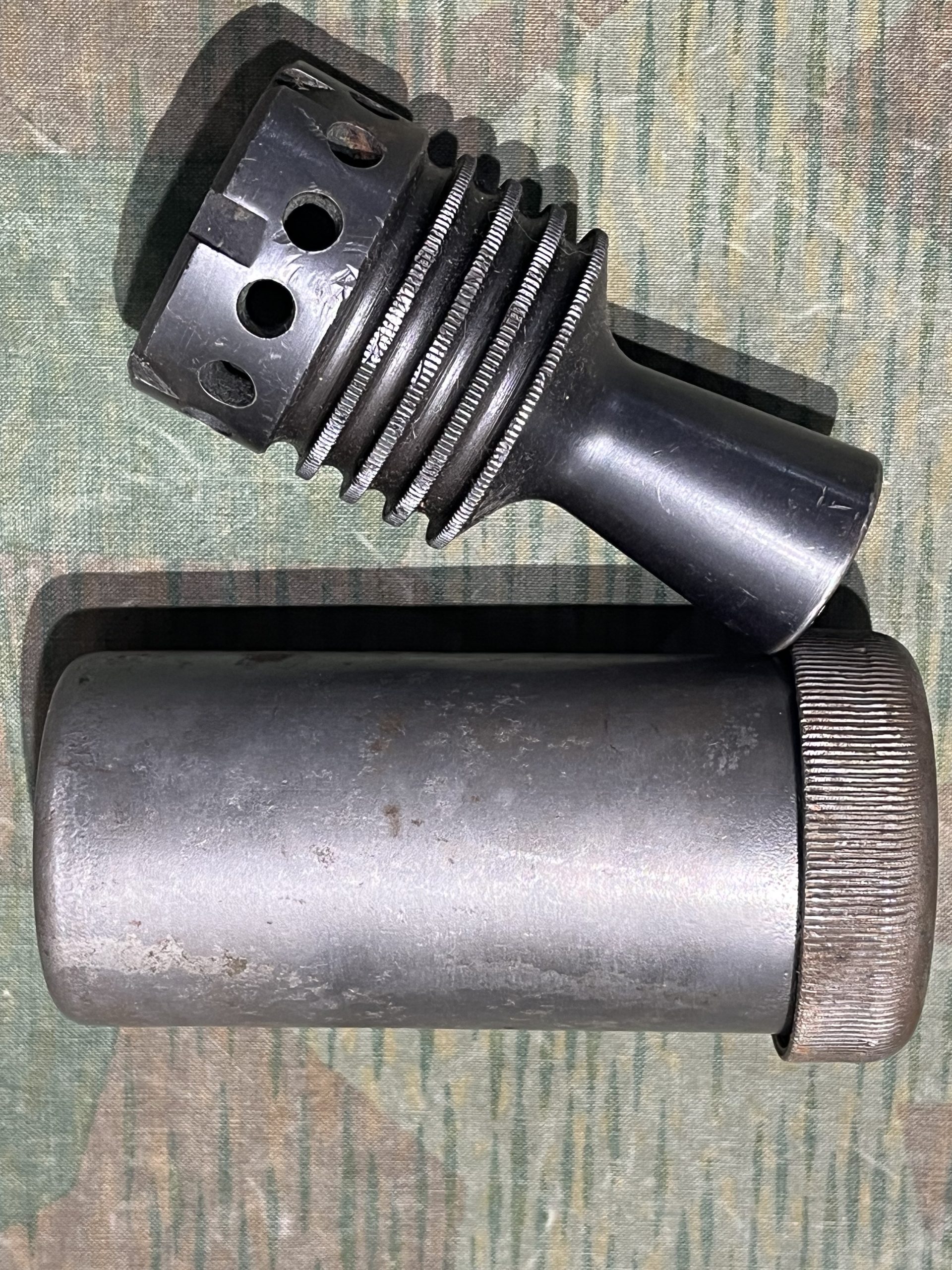 Original WW2 German MG42 Cleaning Can / Soaking Tube w/ Flash Hider - Image 6