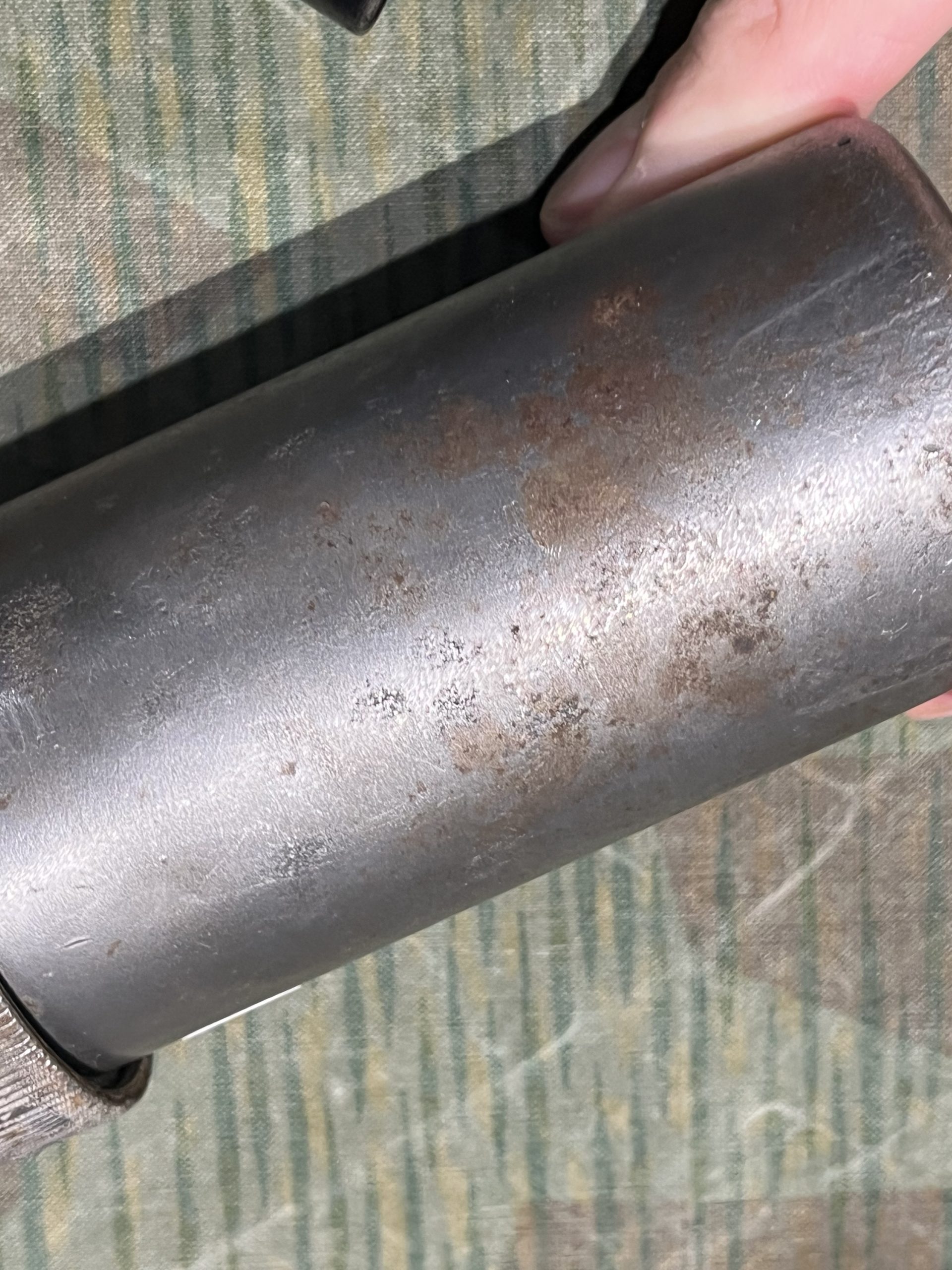 Original WW2 German MG42 Cleaning Can / Soaking Tube w/ Flash Hider - Image 7