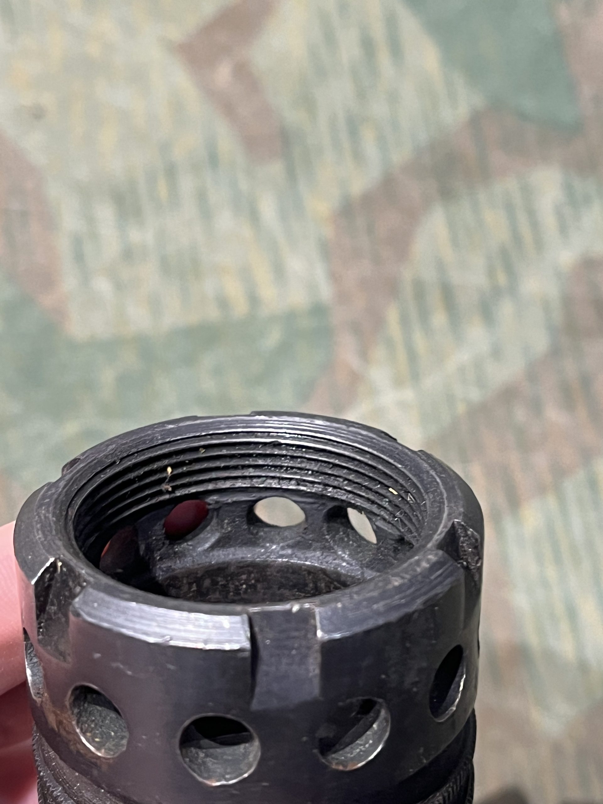 Original WW2 German MG42 Cleaning Can / Soaking Tube w/ Flash Hider - Image 9