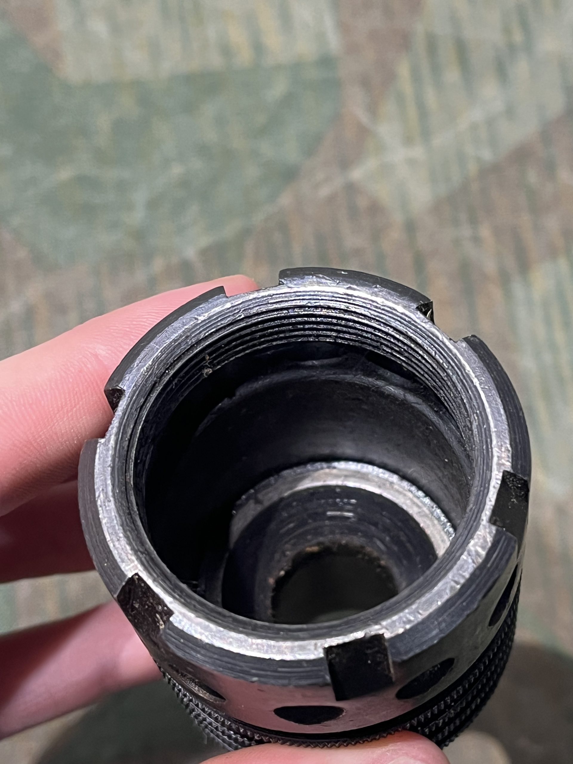 Original WW2 German MG42 Cleaning Can / Soaking Tube w/ Flash Hider - Image 10