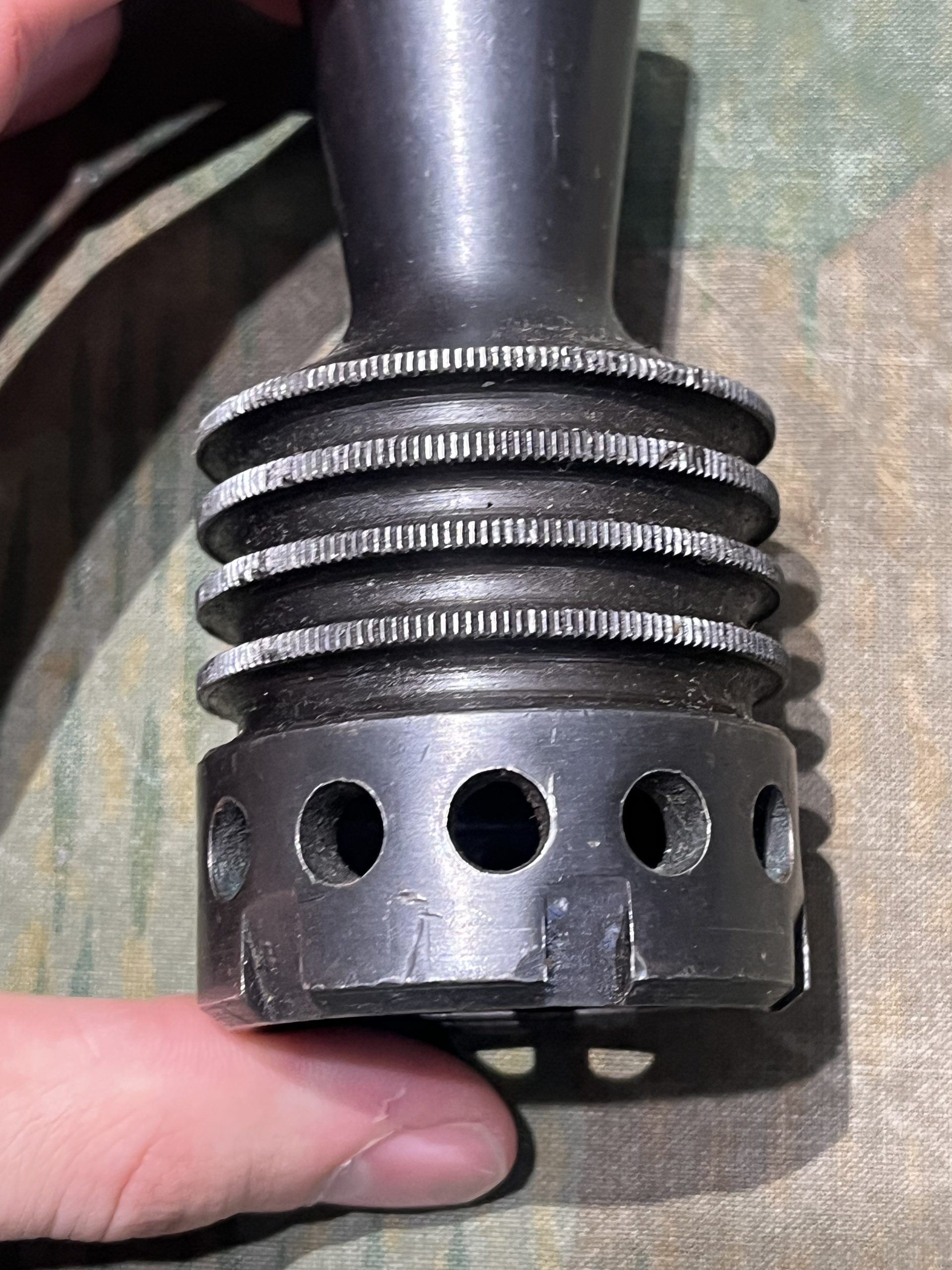 Original WW2 German MG42 Cleaning Can / Soaking Tube w/ Flash Hider - Image 13