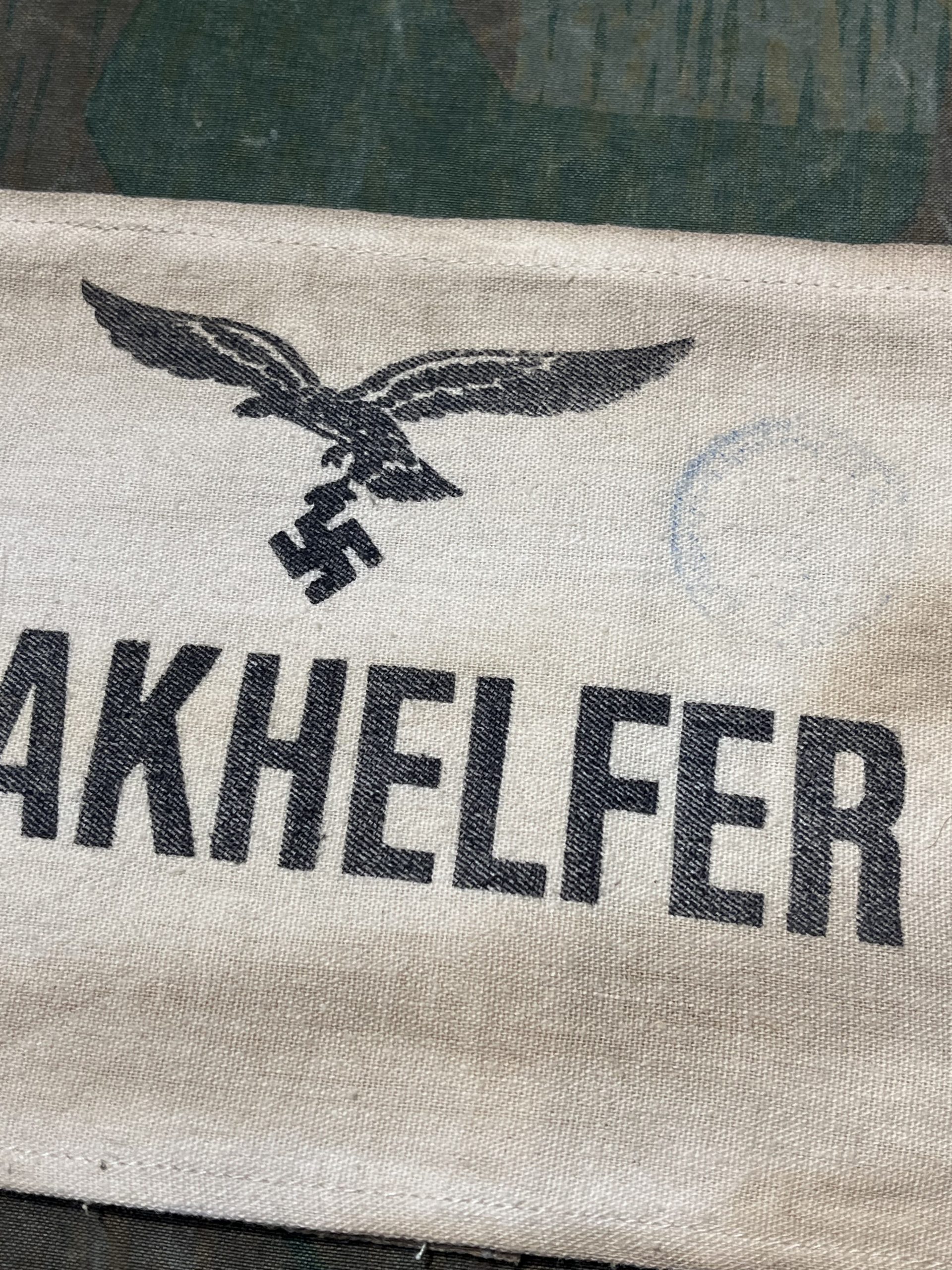 WW2 German Fake Aged Luftwaffe Flakhelfer Uniform Armband - Image 3