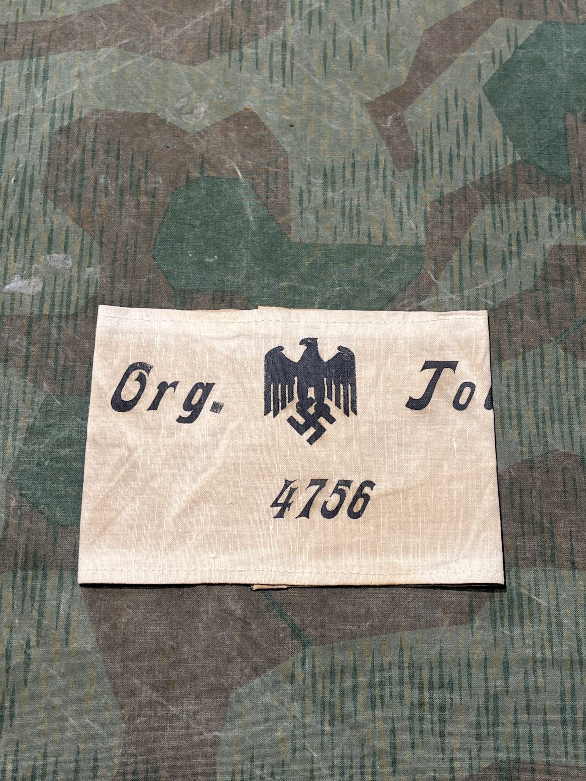 WW2 German Fake Aged Organisation Todt Uniform Armband