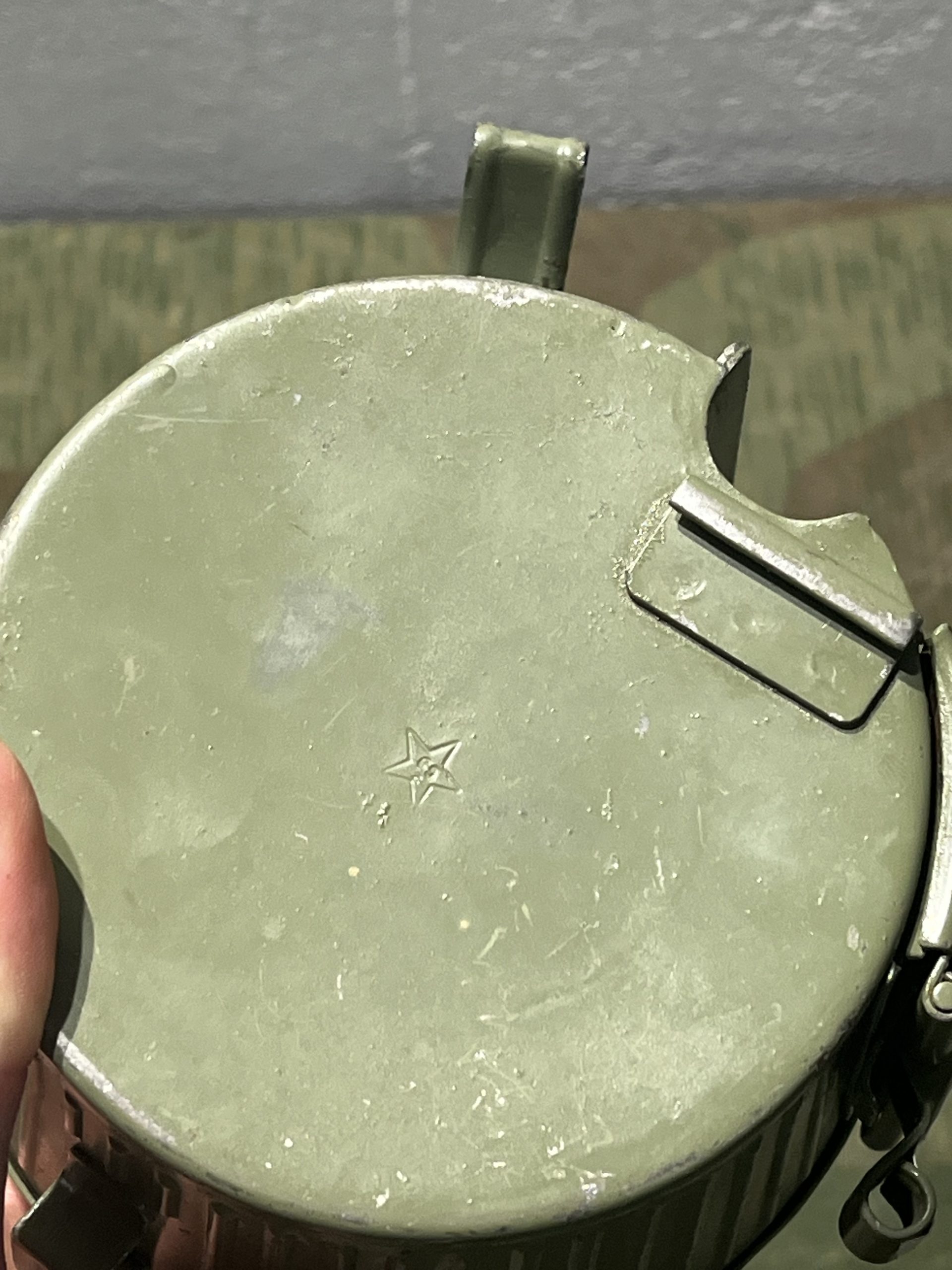 Original WW2 German Mg34 Mg42 Drum Mag Marked HQU 42 - Image 8
