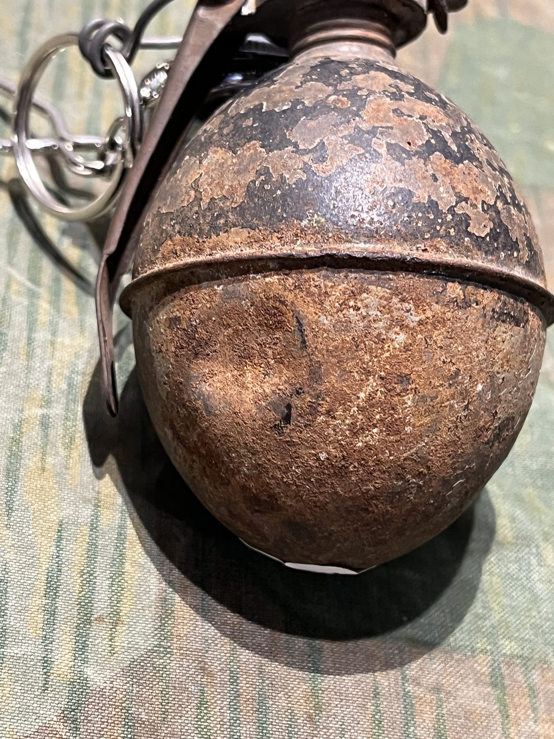 Original French WWI Blue Egg Hand Grenade Inert 1915 - 1917 Oeuf Bleu - Image 7