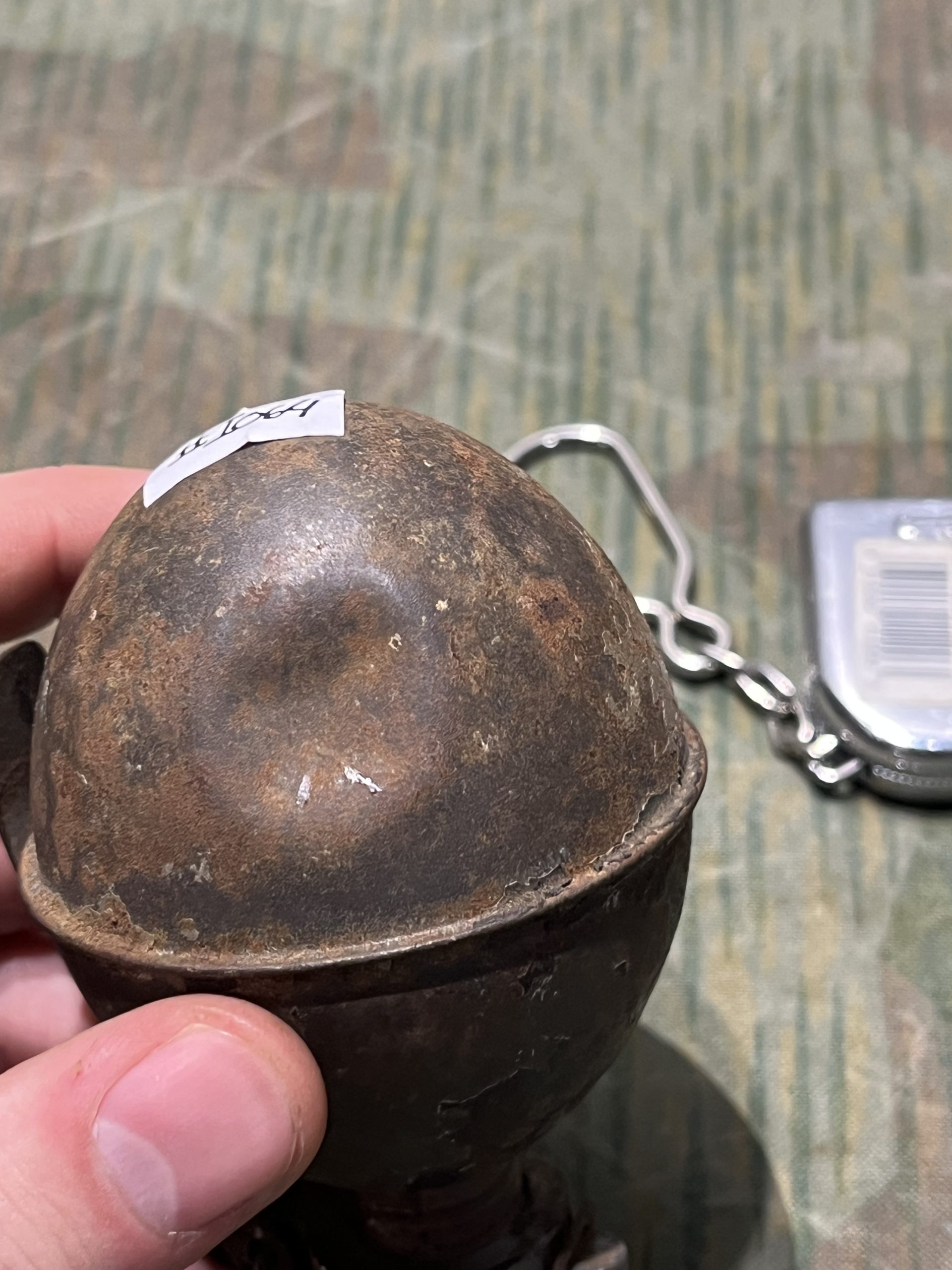 Original French WWI Blue Egg Hand Grenade Inert 1915 - 1917 Oeuf Bleu - Image 9