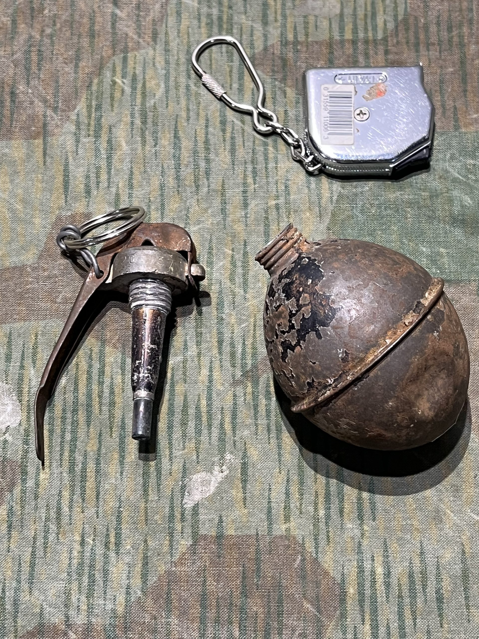 Original French WWI Blue Egg Hand Grenade Inert 1915 - 1917 Oeuf Bleu - Image 15