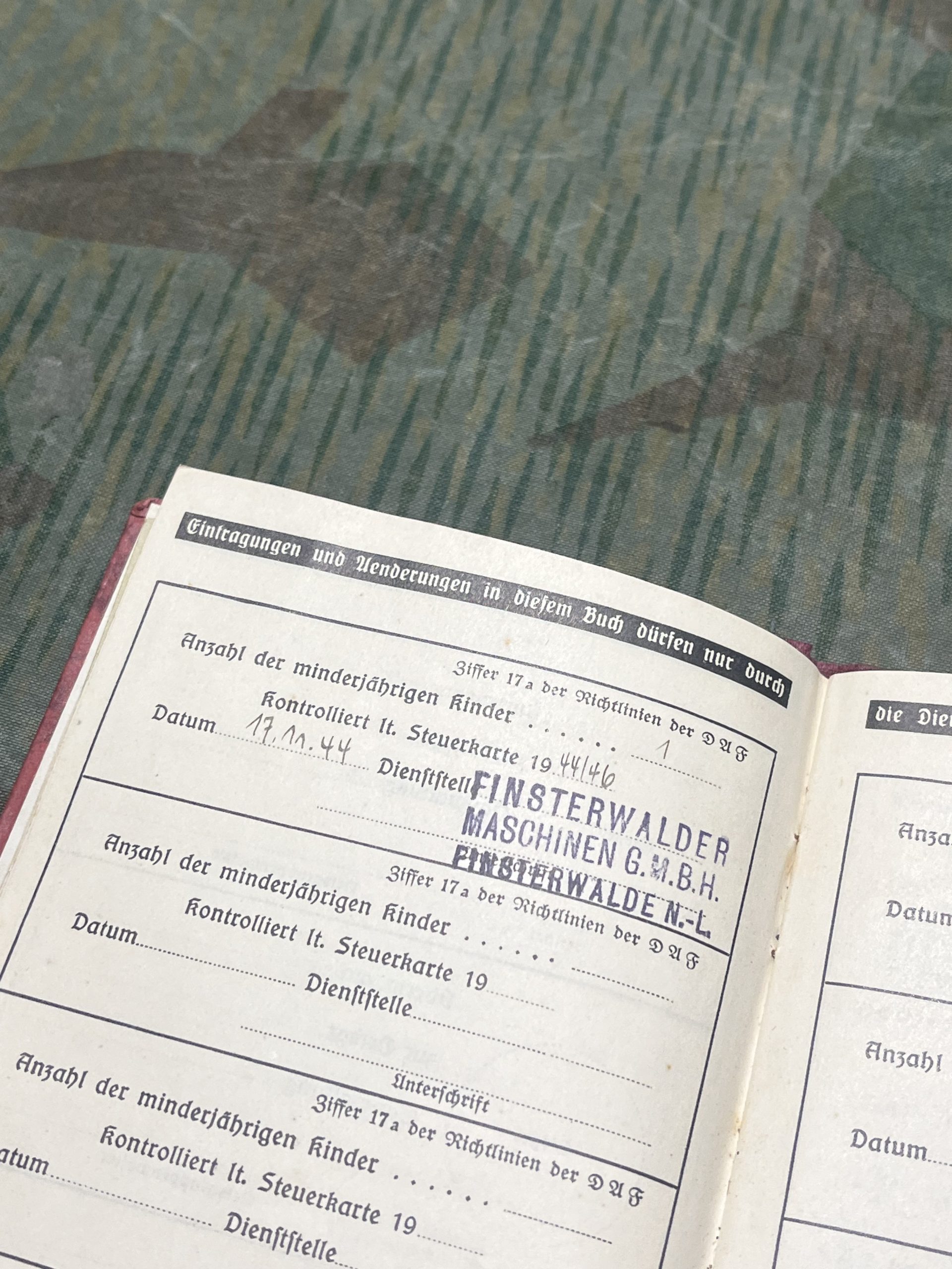 Original WW2 German Deutsche Arbeitsfront (DAF) Membership Book - Image 9