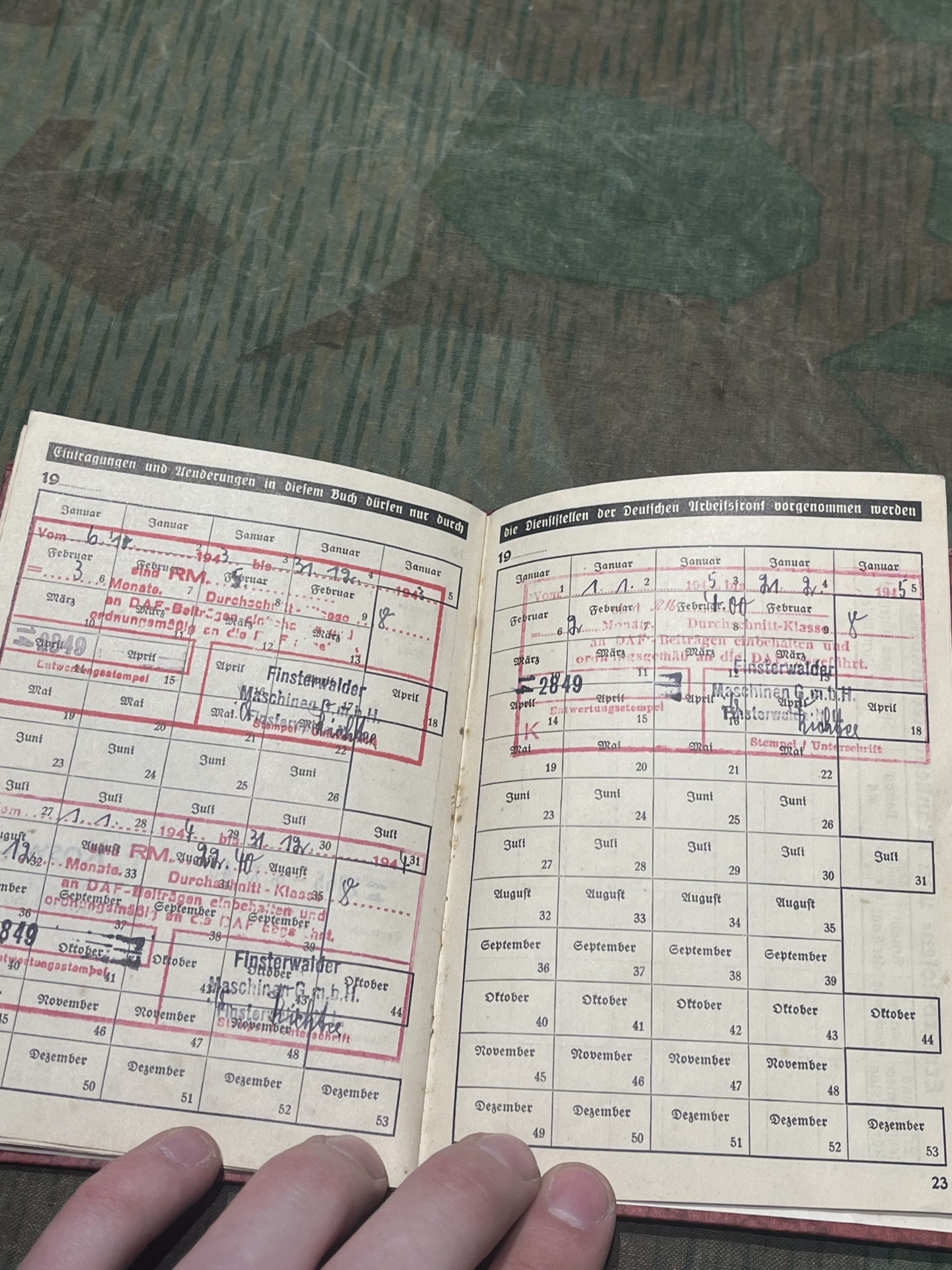 Original WW2 German Deutsche Arbeitsfront (DAF) Membership Book - Image 16