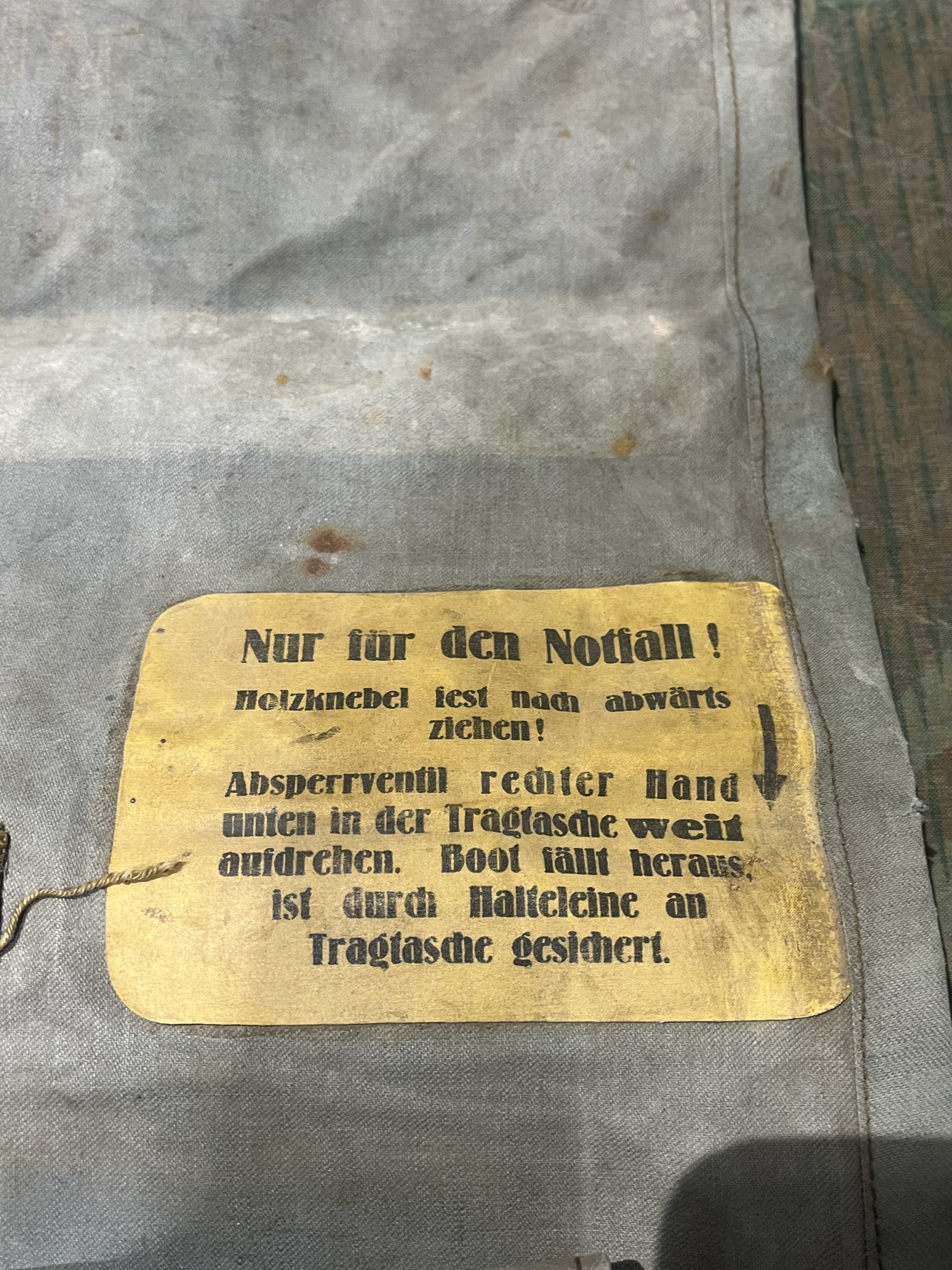 WW2 German Kriegsmarine Pack Hull Casing Packhülle for Inflatable Marine-Einmann Rubber Boat (Schlauchboot). - Image 18