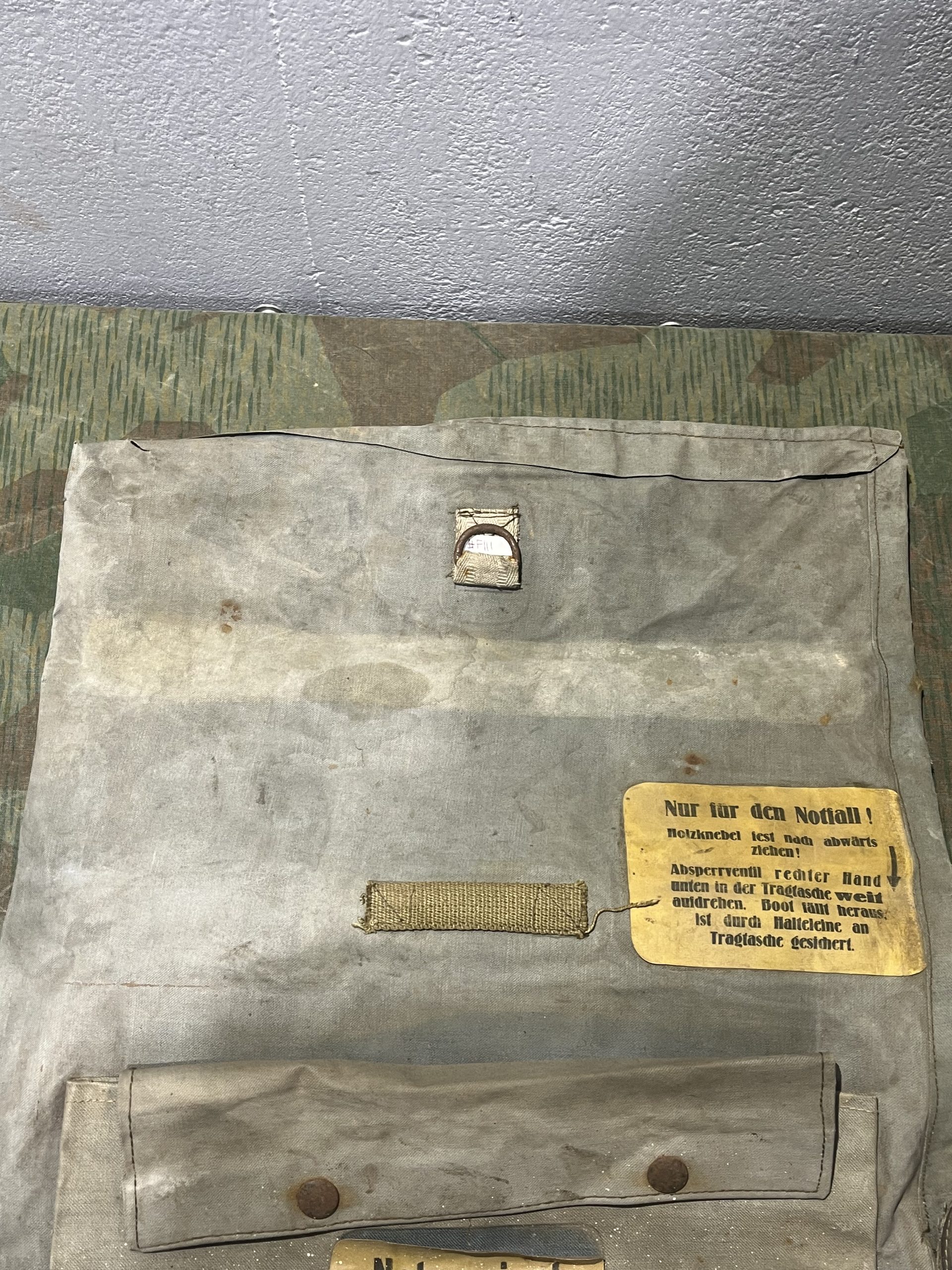 WW2 German Kriegsmarine Pack Hull Casing Packhülle for Inflatable Marine-Einmann Rubber Boat (Schlauchboot). - Image 19
