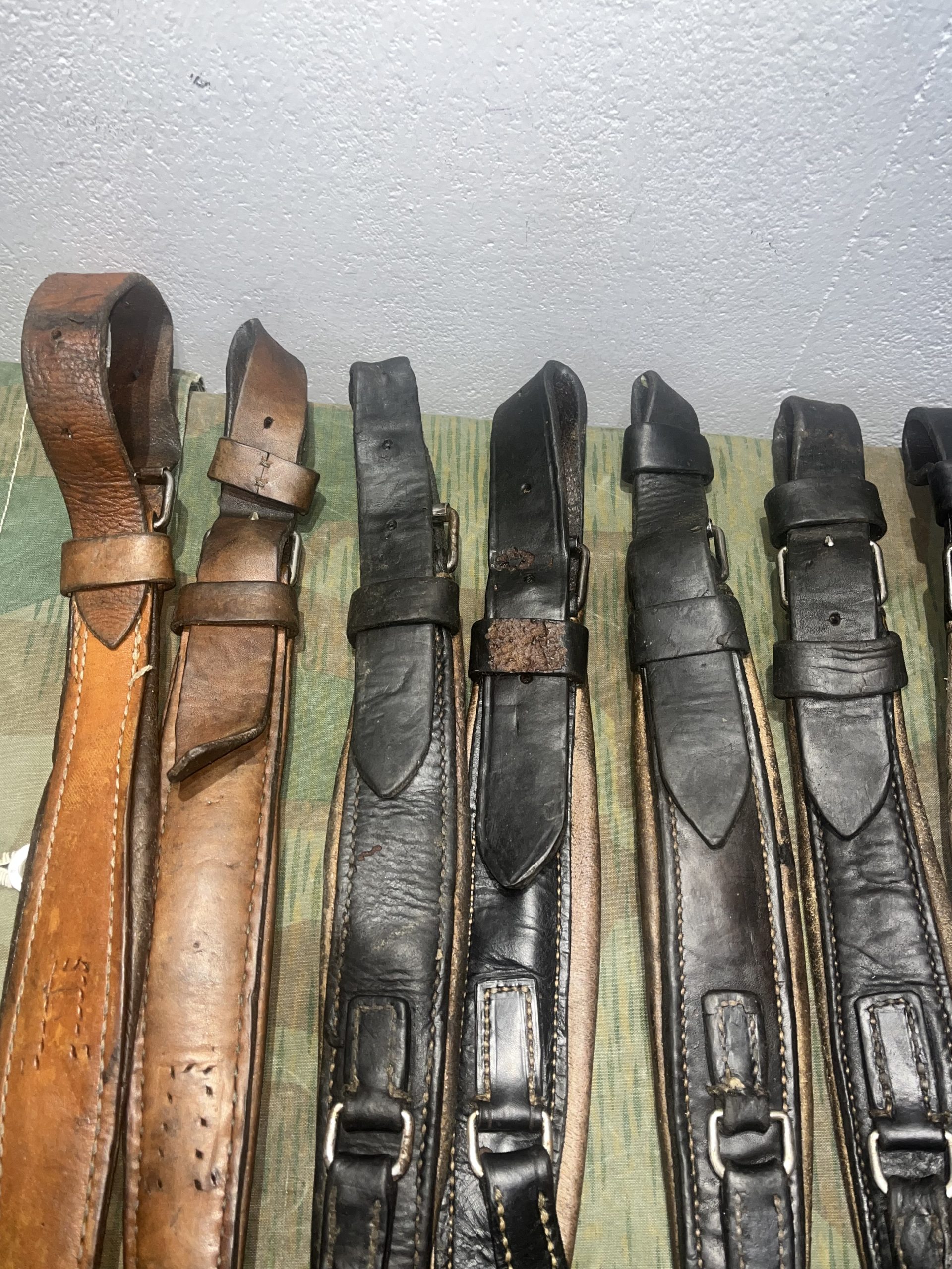 WW2 German Style Mg34 Mg42 Lafette Tripod Leather Shoulder Strap Pair - Image 2