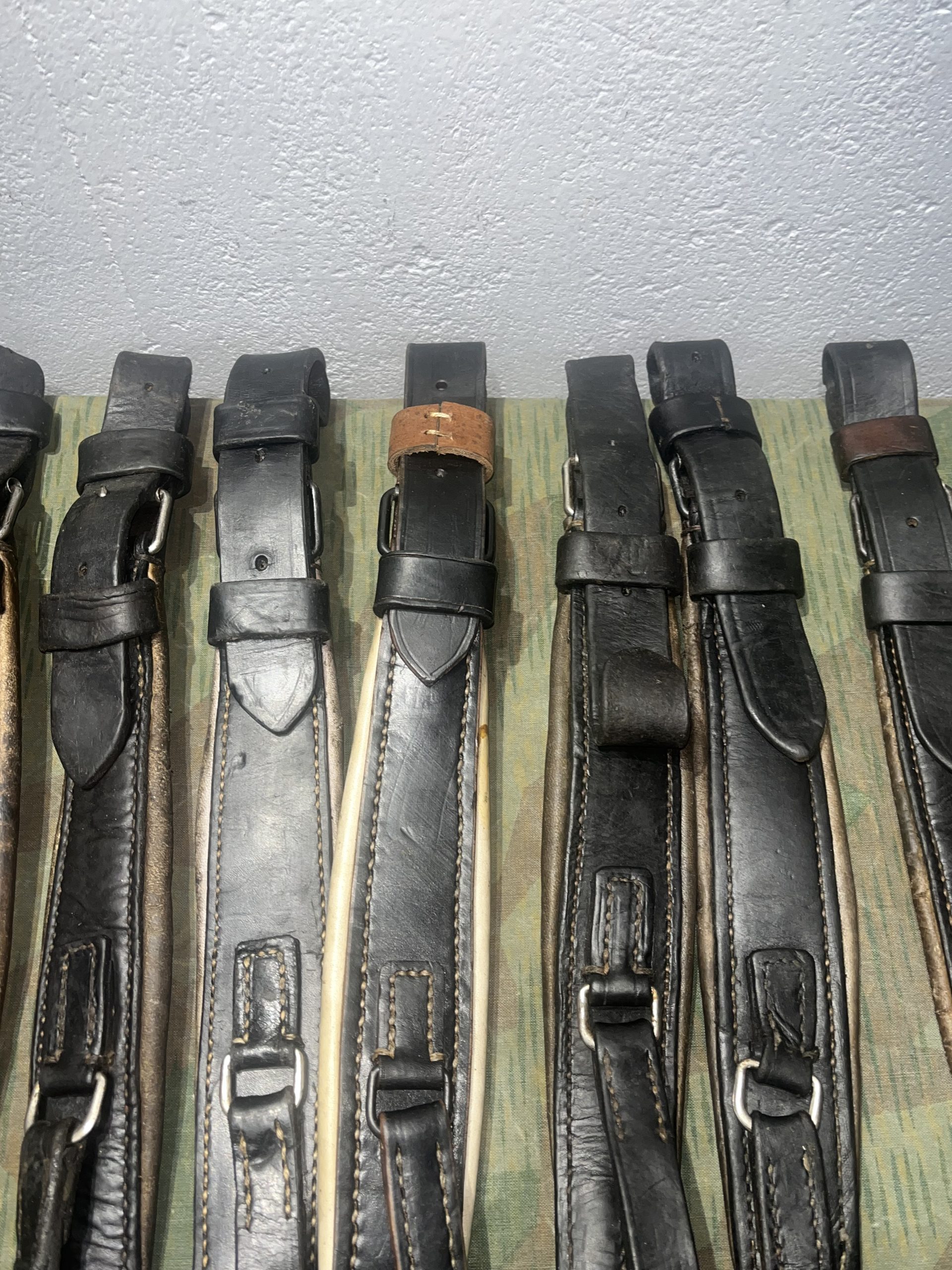 WW2 German Style Mg34 Mg42 Lafette Tripod Leather Shoulder Strap Pair - Image 3