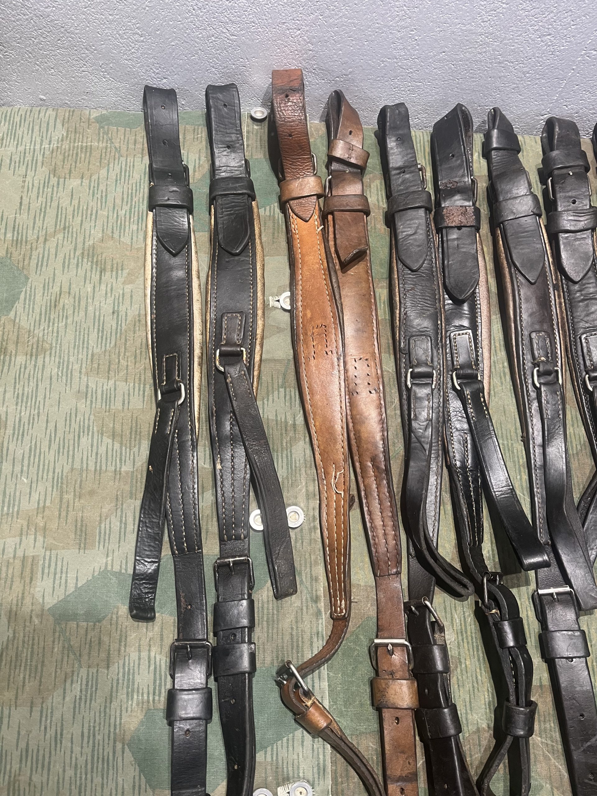 WW2 German Style Mg34 Mg42 Lafette Tripod Leather Shoulder Strap Pair - Image 5