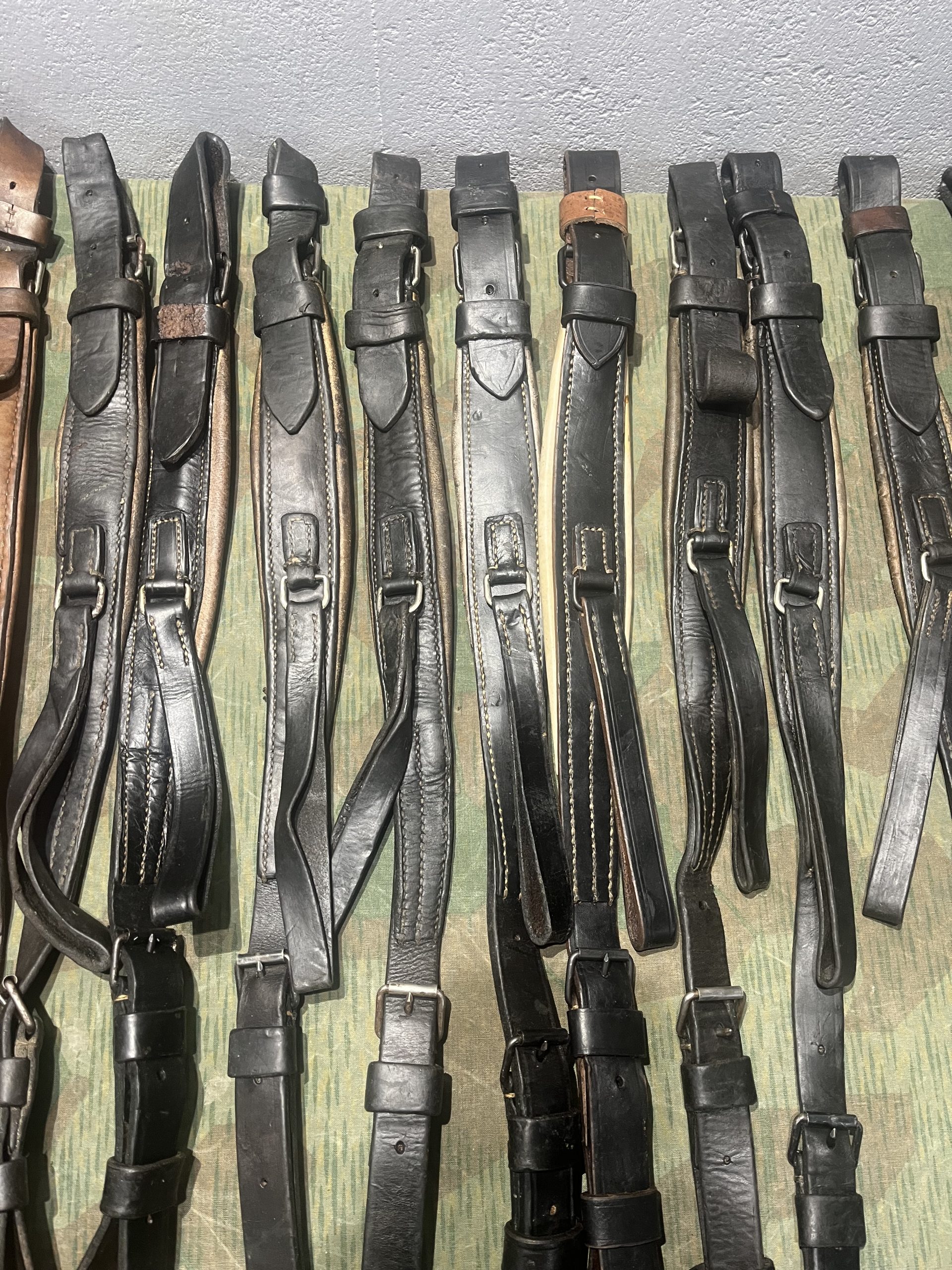 WW2 German Style Mg34 Mg42 Lafette Tripod Leather Shoulder Strap Pair - Image 6