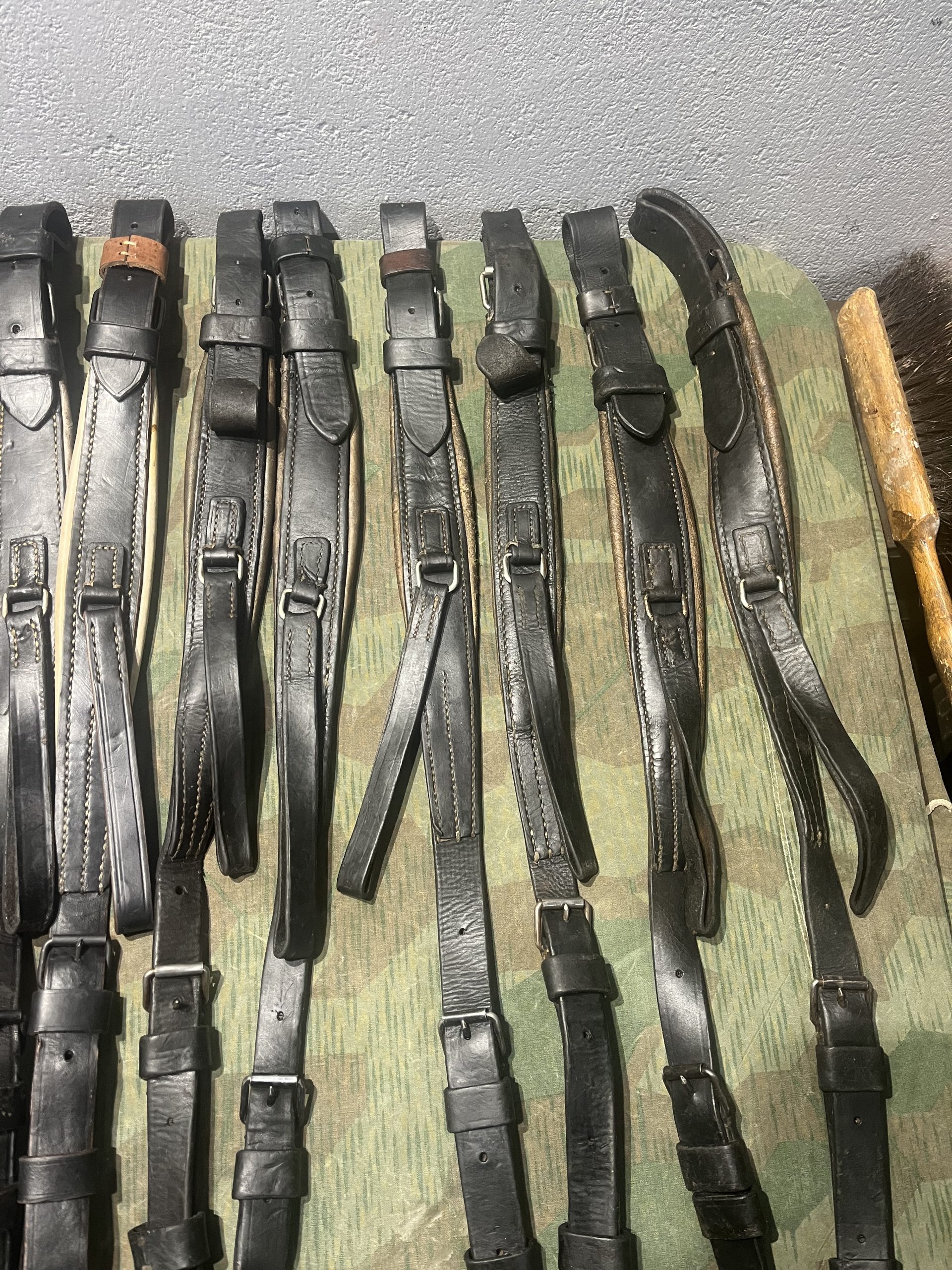 WW2 German Style Mg34 Mg42 Lafette Tripod Leather Shoulder Strap Pair - Image 7