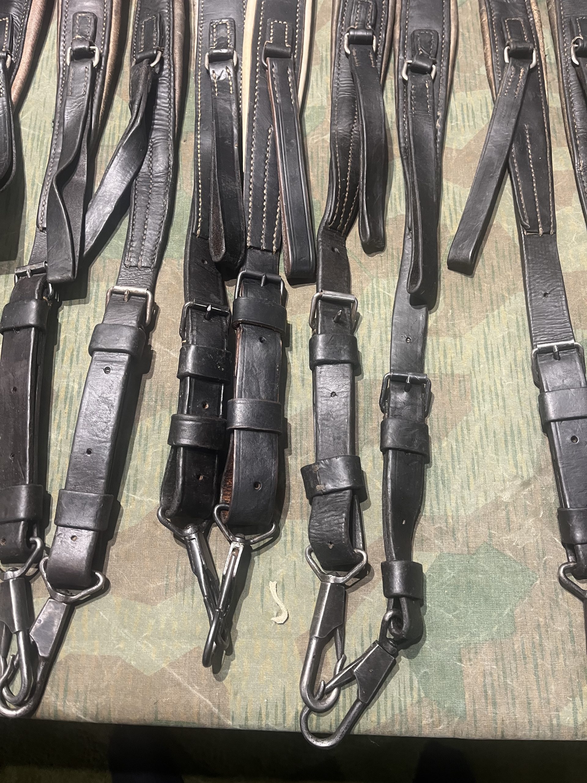 WW2 German Style Mg34 Mg42 Lafette Tripod Leather Shoulder Strap Pair - Image 9