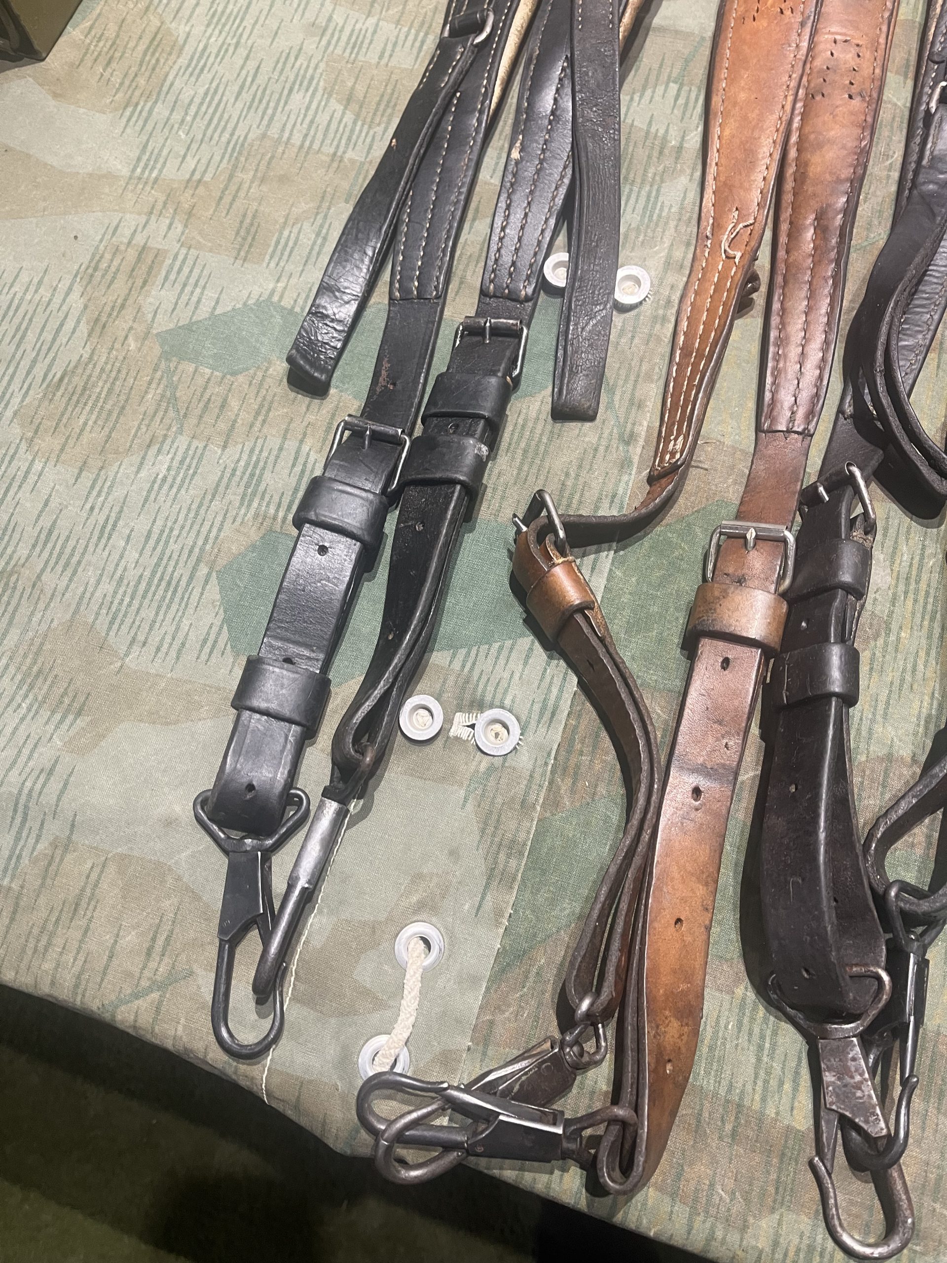 WW2 German Style Mg34 Mg42 Lafette Tripod Leather Shoulder Strap Pair - Image 11