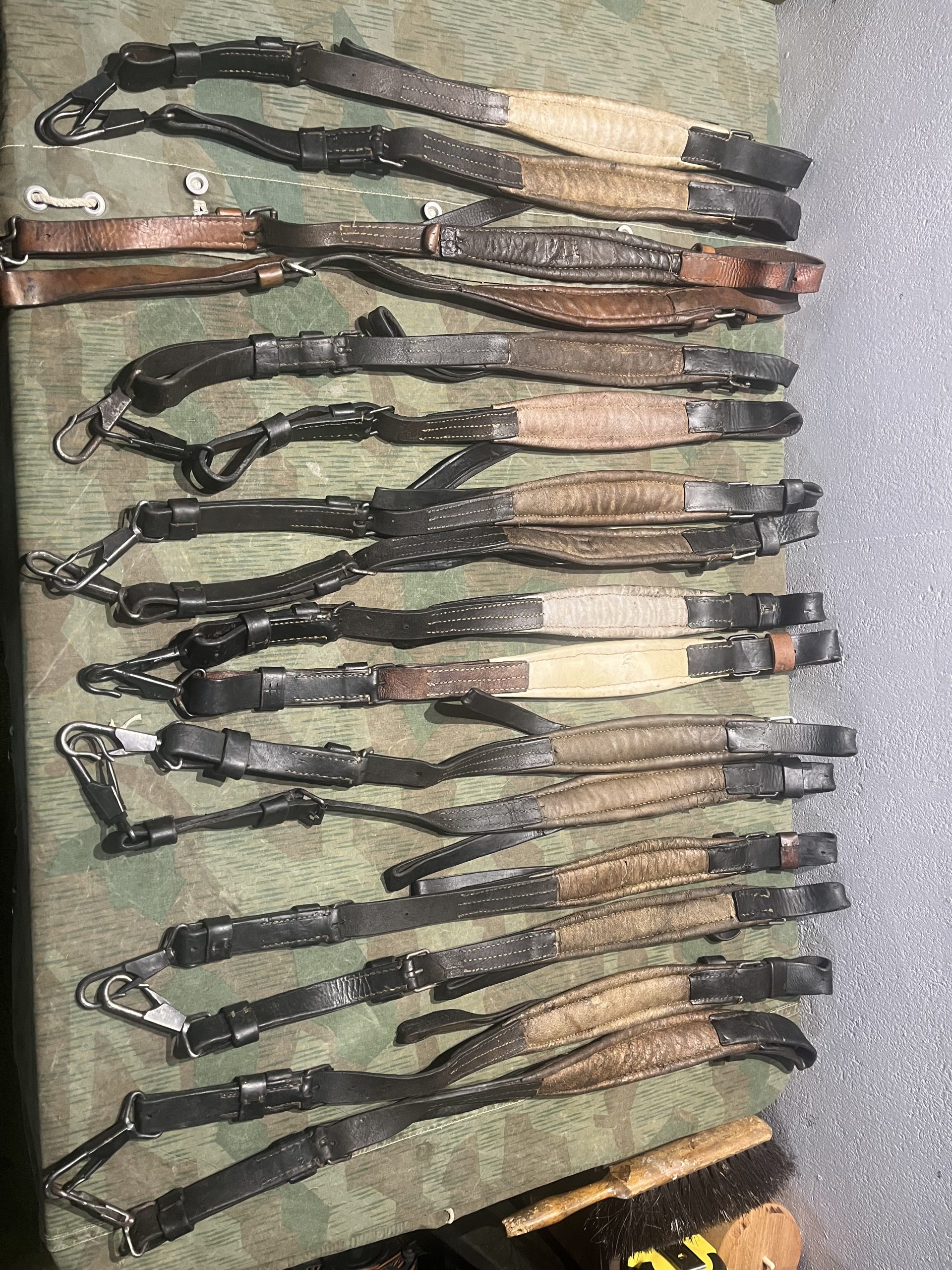 WW2 German Style Mg34 Mg42 Lafette Tripod Leather Shoulder Strap Pair - Image 14