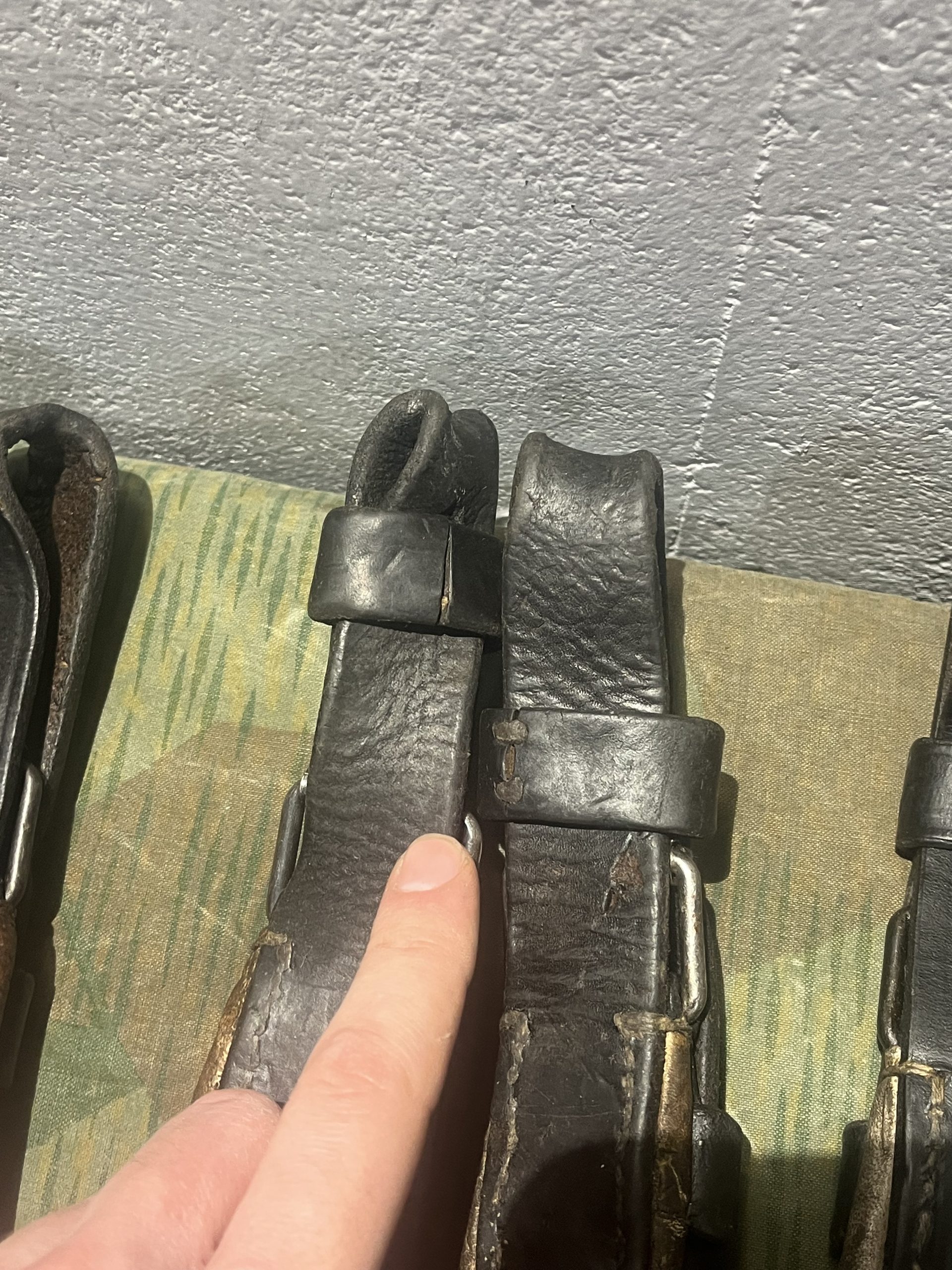 WW2 German Style Mg34 Mg42 Lafette Tripod Leather Shoulder Strap Pair - Image 20