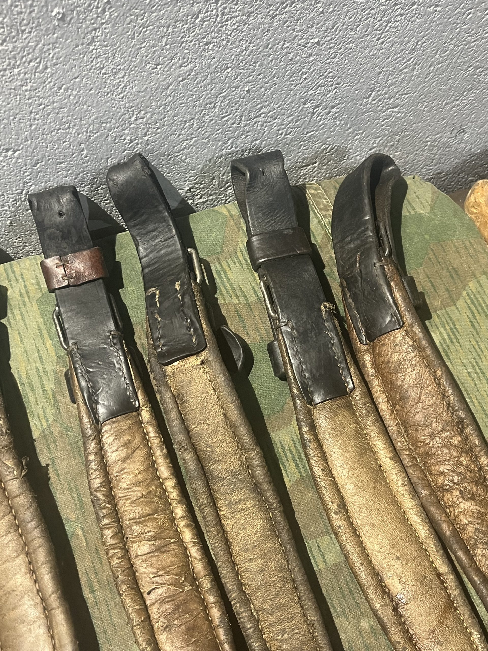 WW2 German Style Mg34 Mg42 Lafette Tripod Leather Shoulder Strap Pair - Image 25