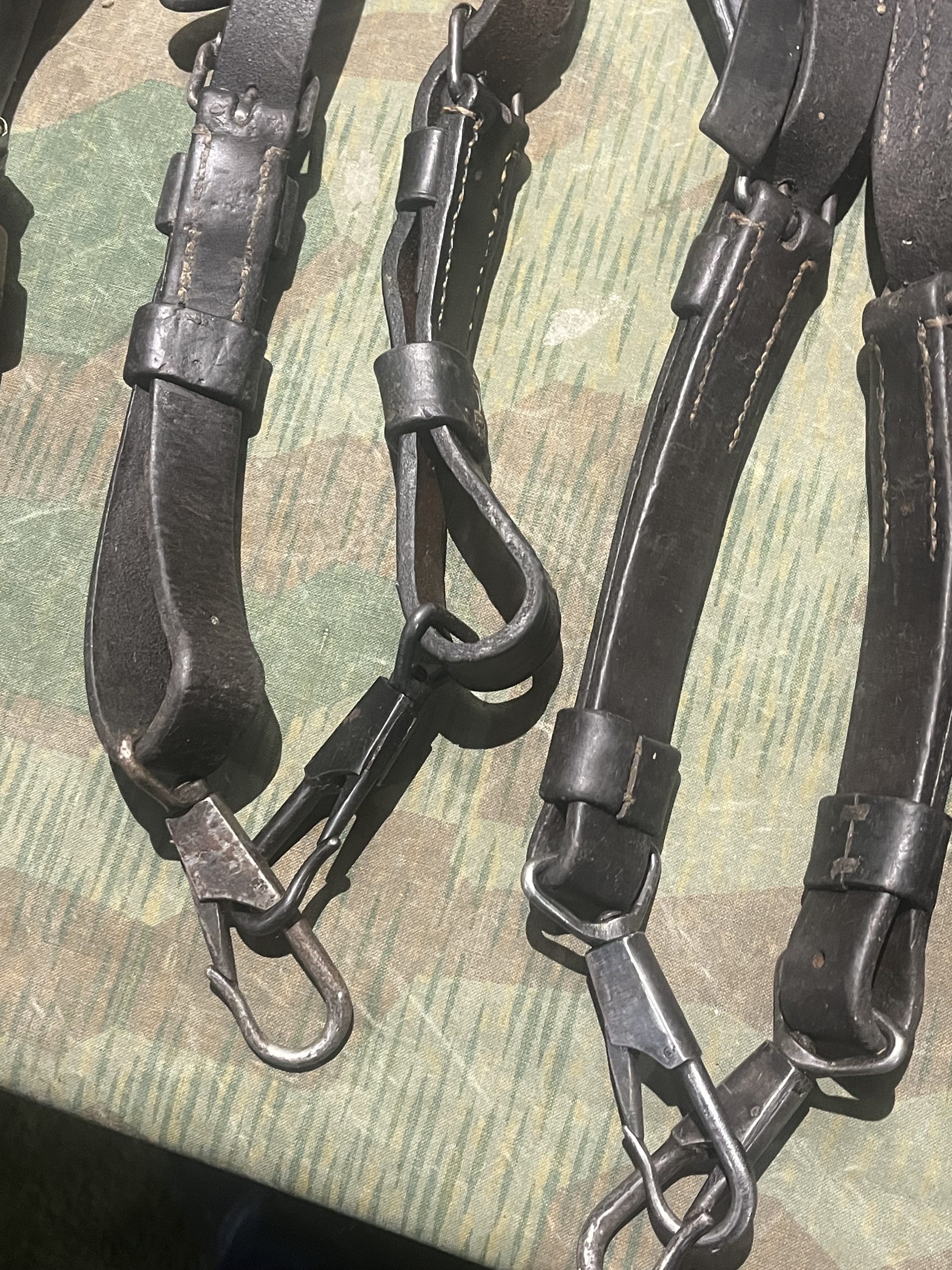WW2 German Style Mg34 Mg42 Lafette Tripod Leather Shoulder Strap Pair - Image 27
