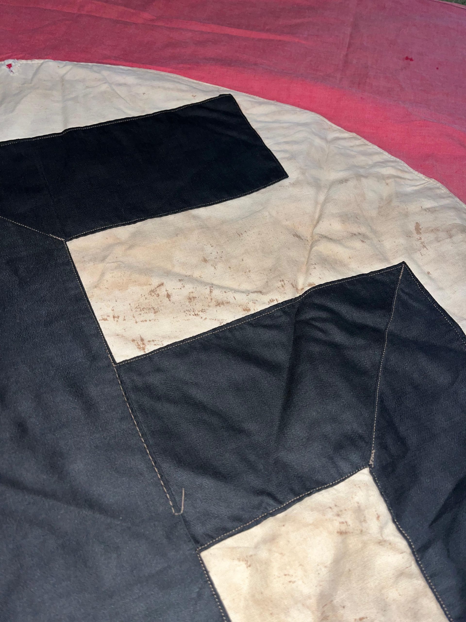 Original WW2 German NSDAP Building Banner / Flag 7-1/2ft x 4ft - Image 17