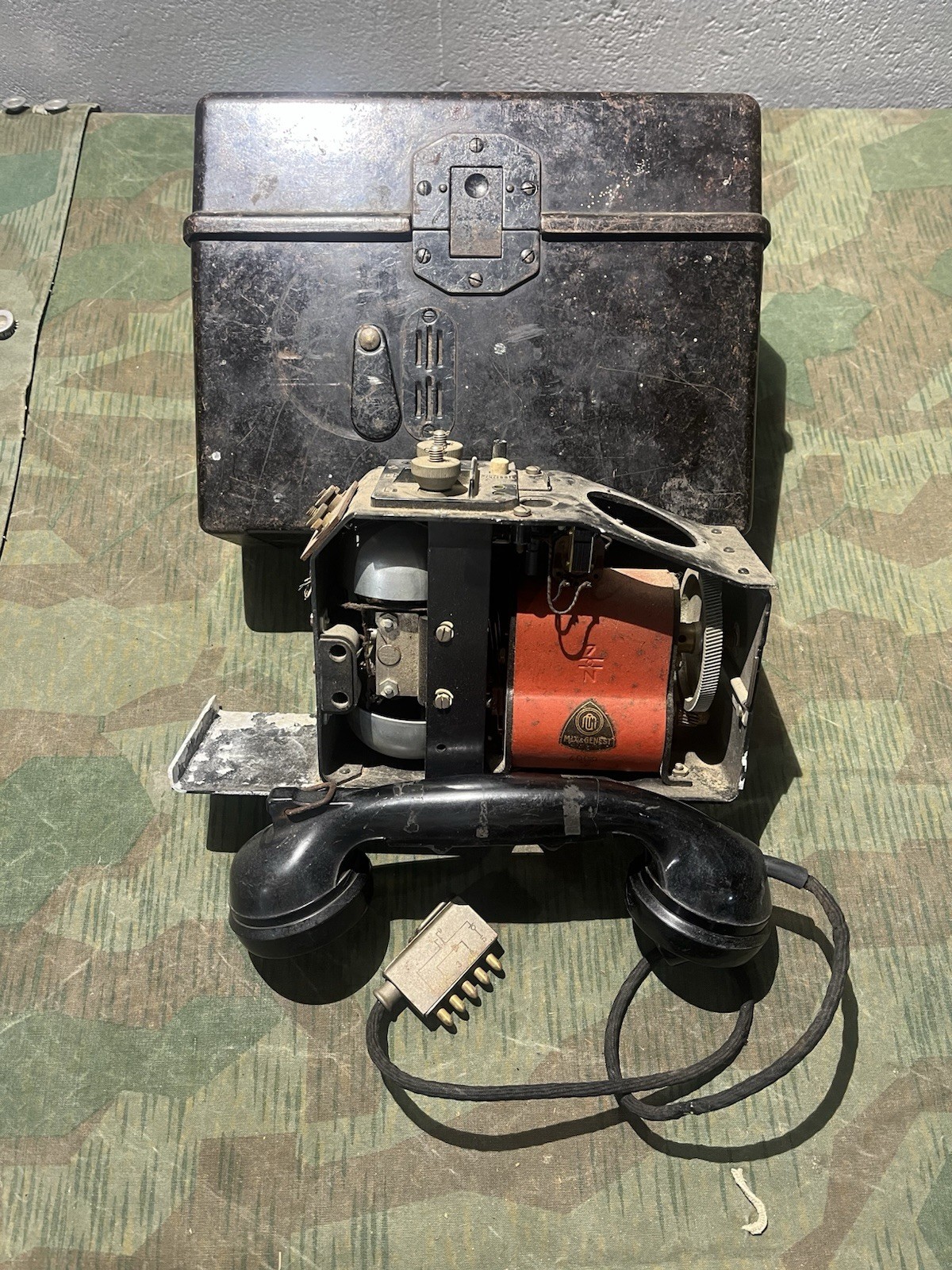 Original WW2 German FF33 Field Phone Telephone Marked Mix&Genst Parts Kit