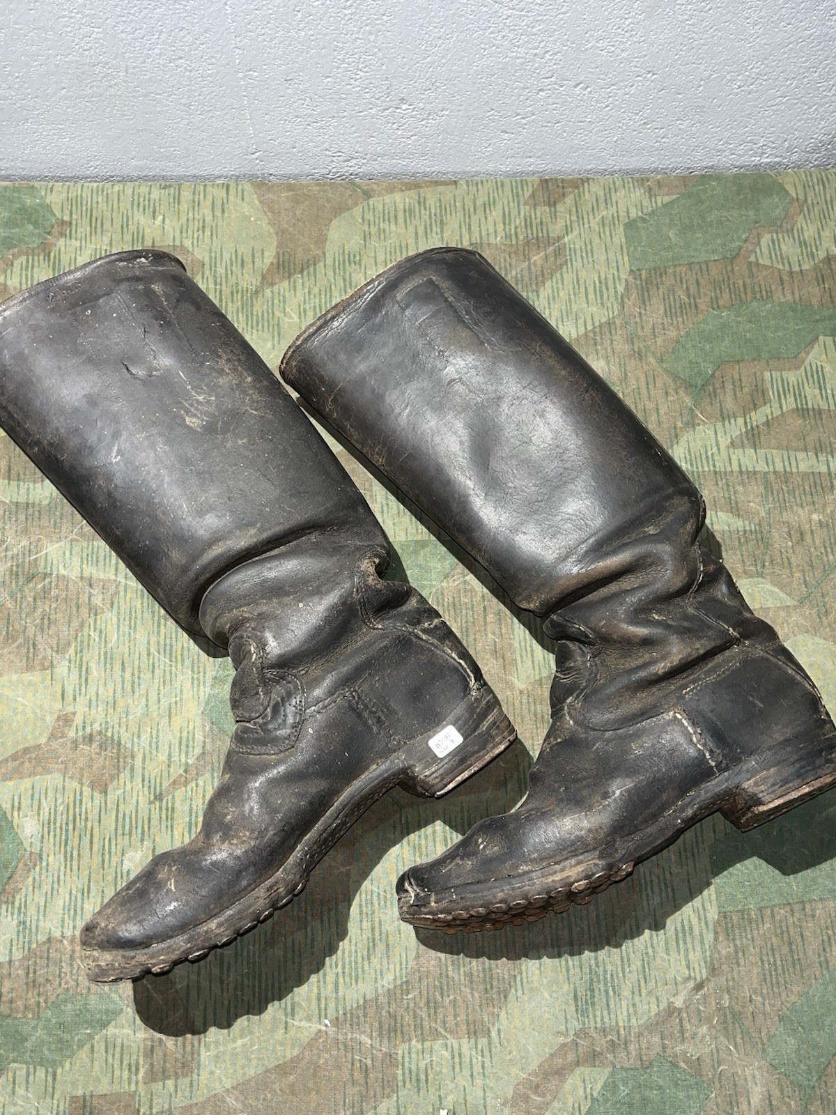 Size 8 Original WW2 German Uniform Combat / Marching Jack Boots w/ Hobnails - Image 2