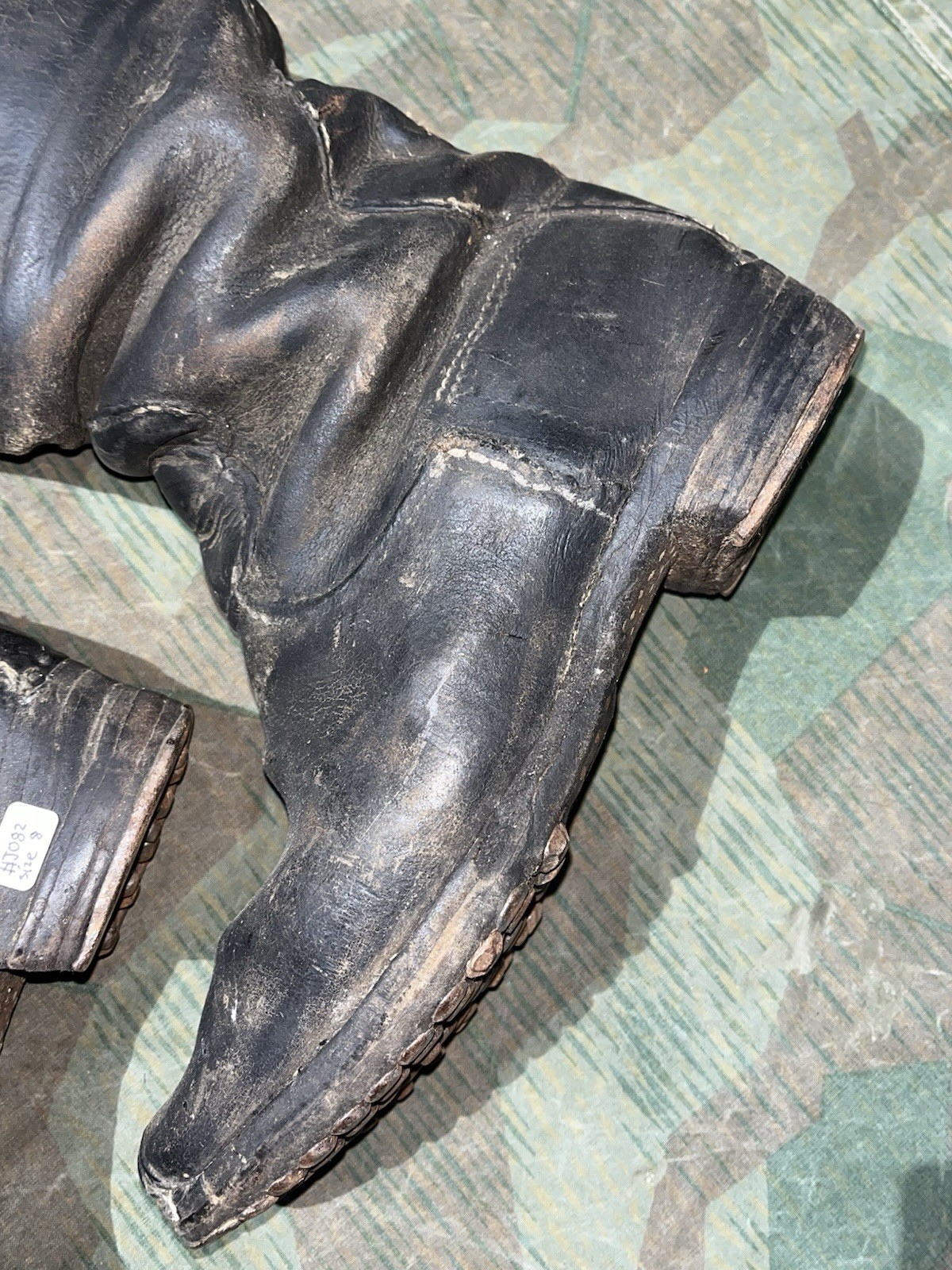 Size 8 Original WW2 German Uniform Combat / Marching Jack Boots w/ Hobnails - Image 6