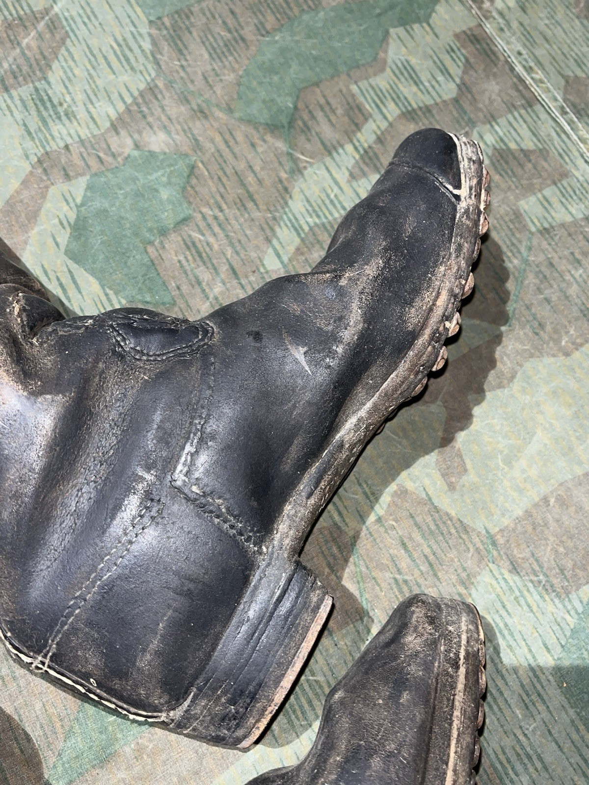 Size 8 Original WW2 German Uniform Combat / Marching Jack Boots w/ Hobnails - Image 14