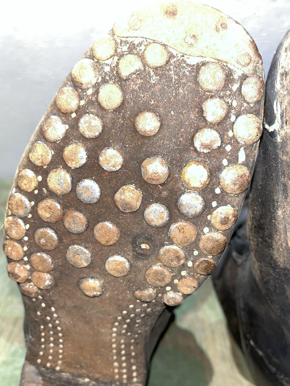Size 8 Original WW2 German Uniform Combat / Marching Jack Boots w/ Hobnails - Image 22