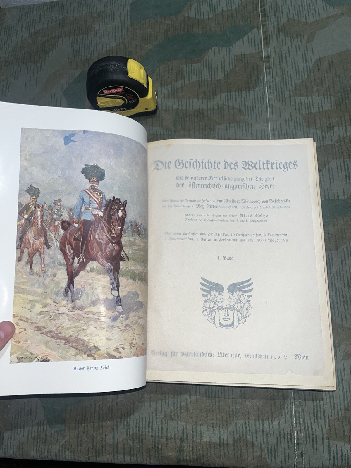 Original WW2 German Era Die Geschichte Des Weltkriegs Book #1 on German Military - Image 3