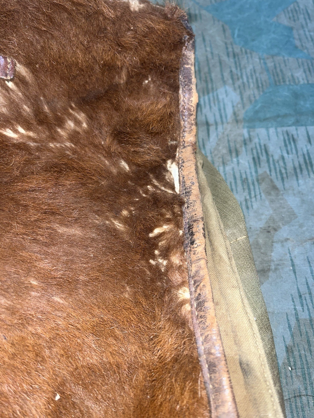 Original WW2 German Uniform M39 Pony Fur Horsehair Tornister Backpack Marked 1937 - Image 3