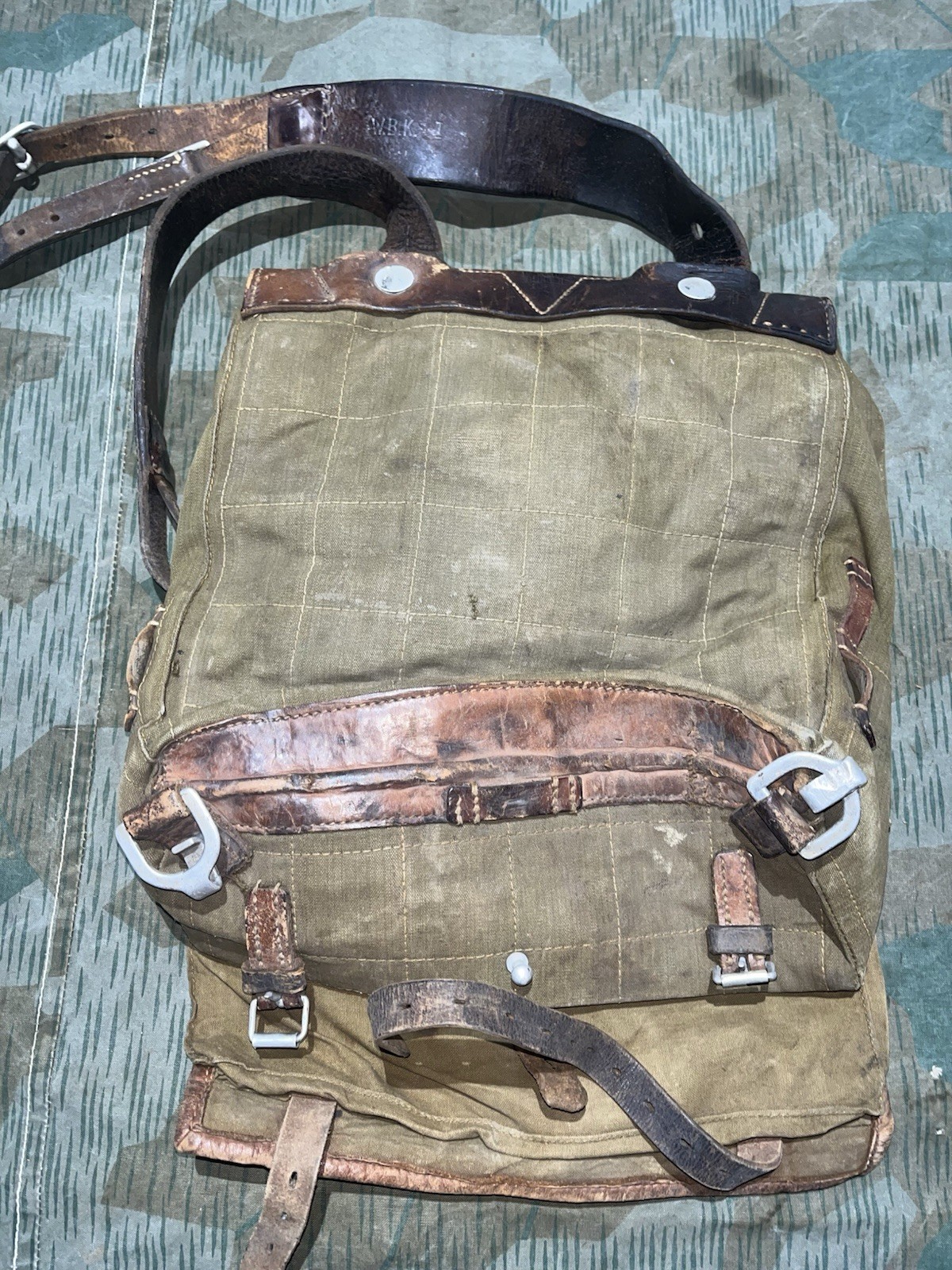 Original WW2 German Uniform M39 Pony Fur Horsehair Tornister Backpack Marked 1937 - Image 6