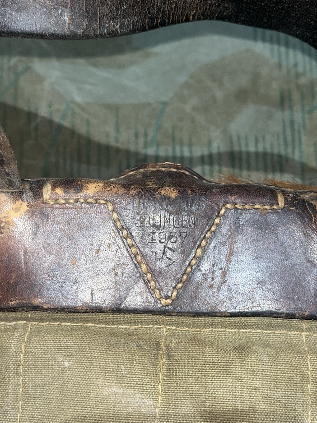 Original WW2 German Uniform M39 Pony Fur Horsehair Tornister Backpack Marked 1937 - Image 7