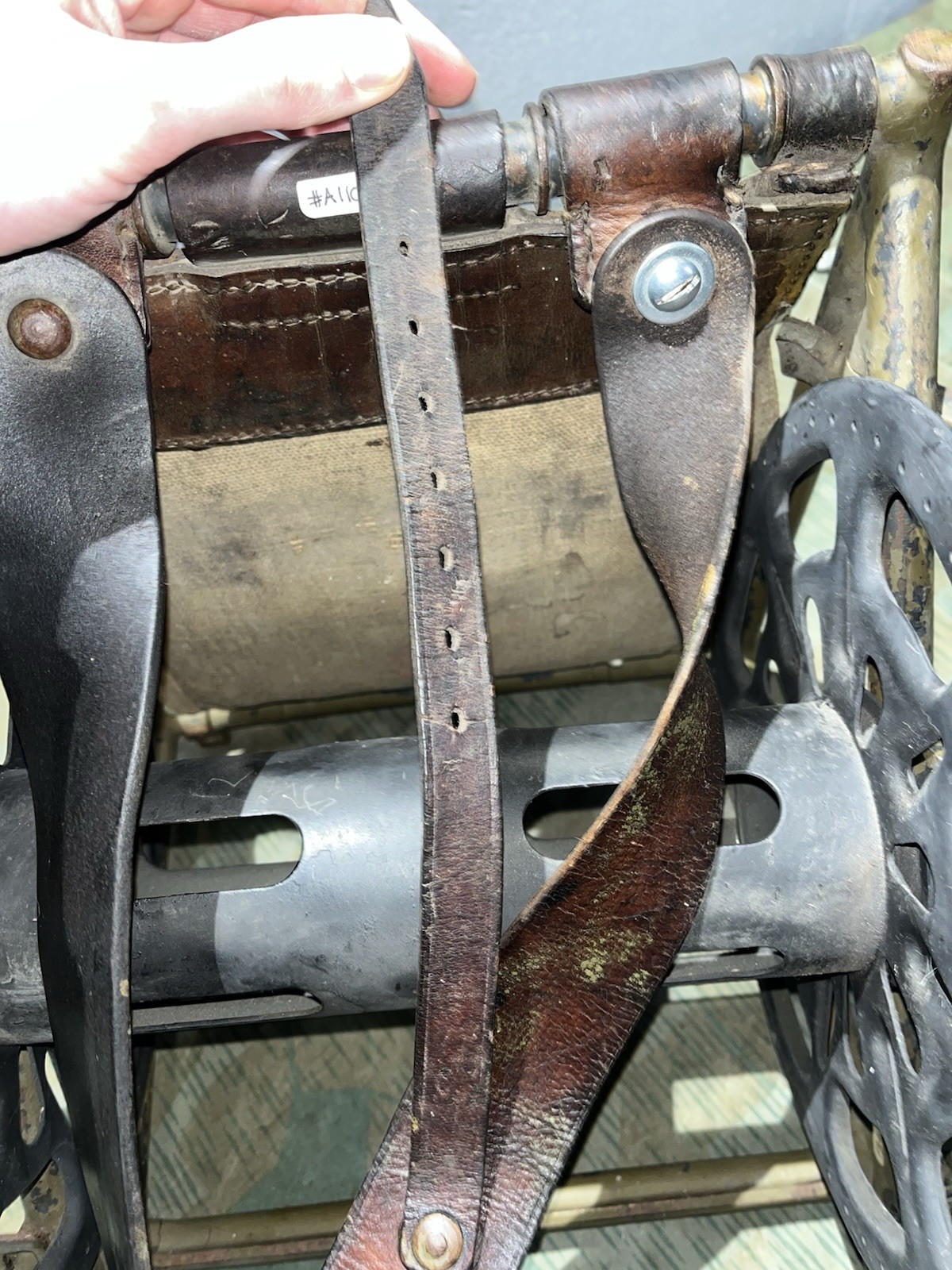 Original WW2 German FF33 Field Telephone Wire Spool Backpack Cable Reel - Image 6