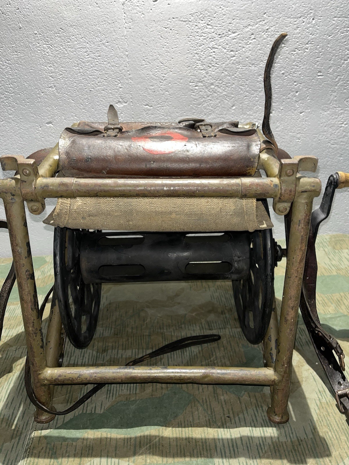 Original WW2 German FF33 Field Telephone Wire Spool Backpack Cable Reel - Image 24